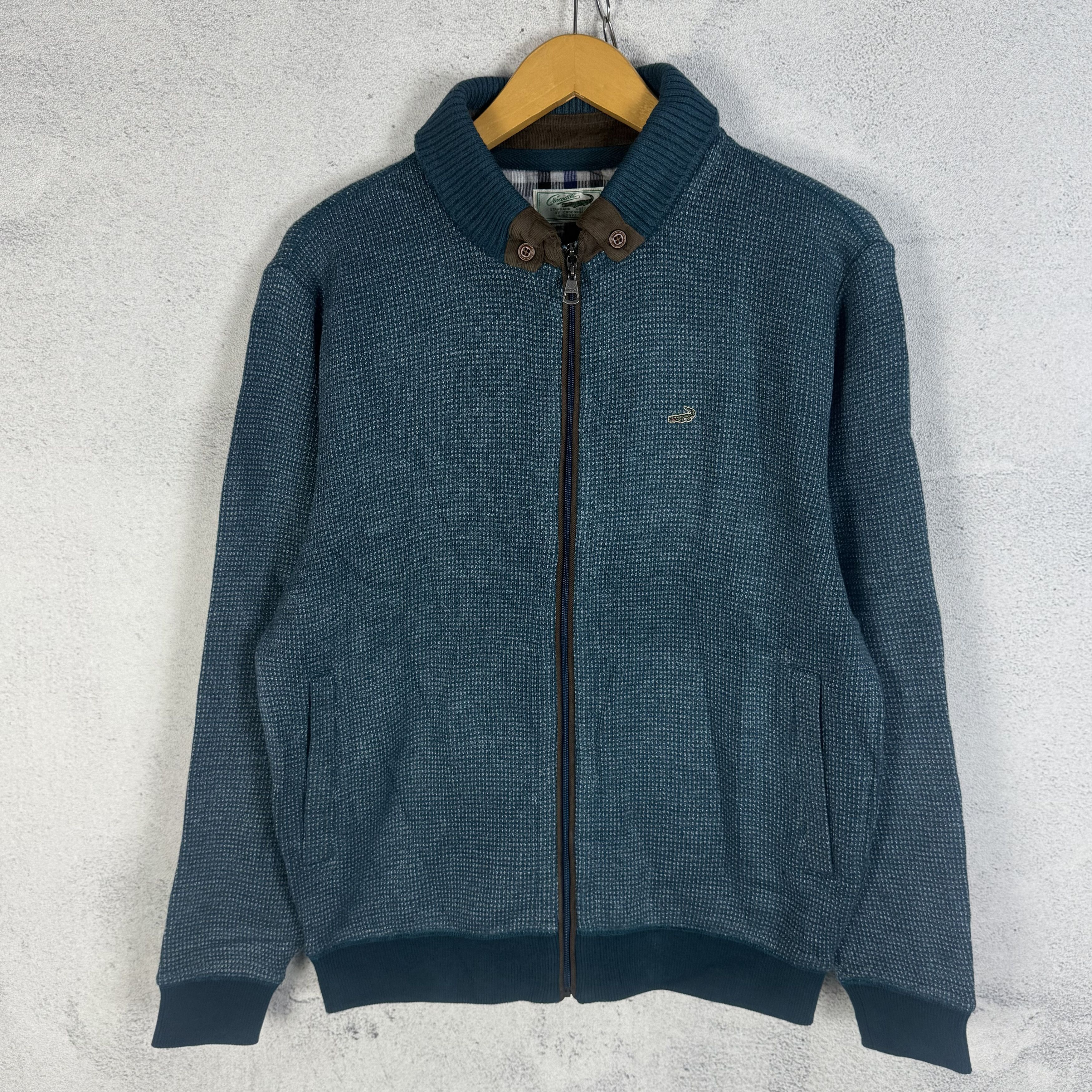 Vintage Vintage 90s Crocodile Zip Up Sweatshirt Crewneck Size US M / EU 48-50 / 2 - 1 Thumbnail