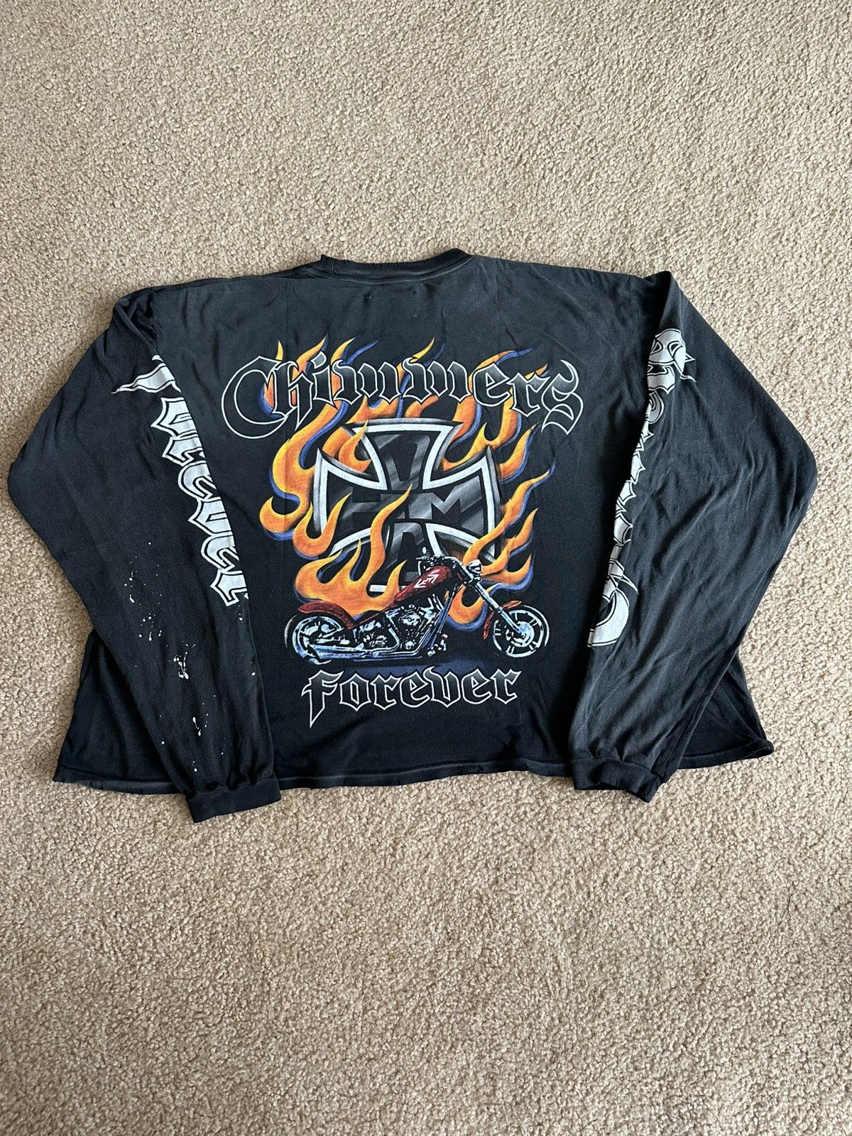 HMDD HMDD Ghost Rider Harley Long Sleeve Size XLarge Size US XL / EU 56 / 4 - 9 Thumbnail