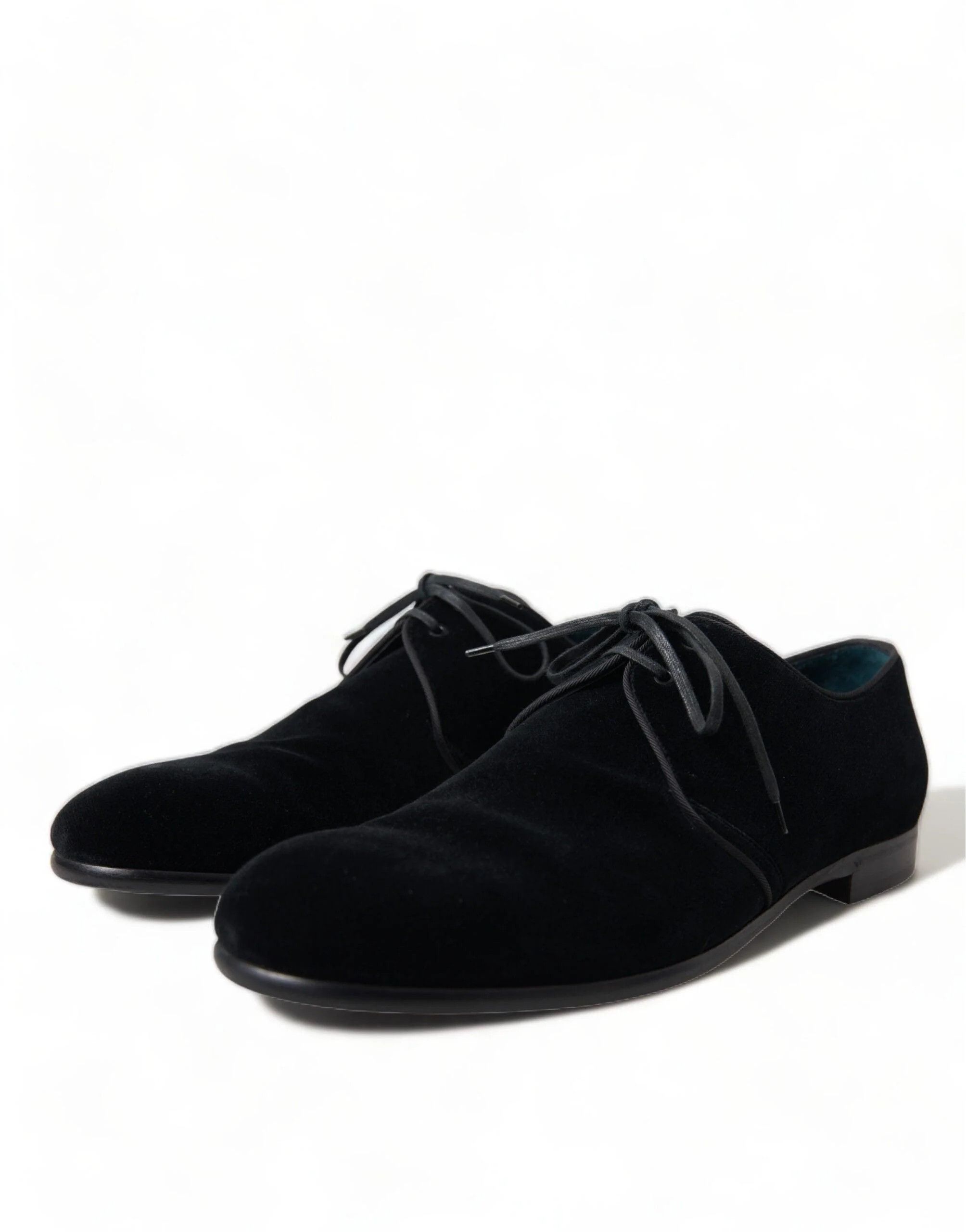 Dolce & Gabbana o1y0125 Velvet Laced Shoes in Black Size US 5 / EU 37 - 5 Thumbnail