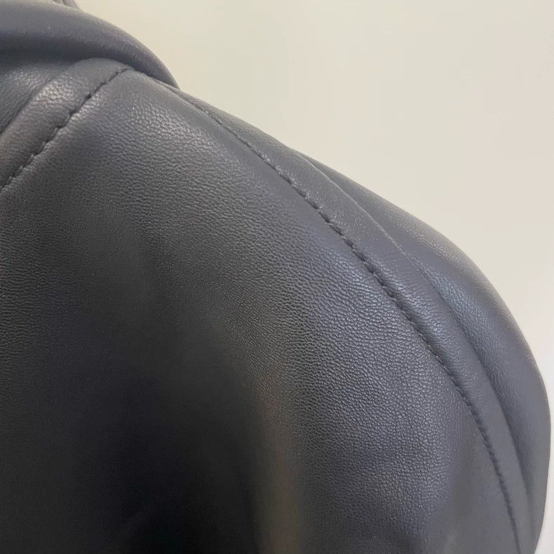 Loewe LOEWE Black Full Leather Drawstring Hooded Zip-up Jacket, Size XS / US 0-2 / IT 36-38 - 4 Thumbnail