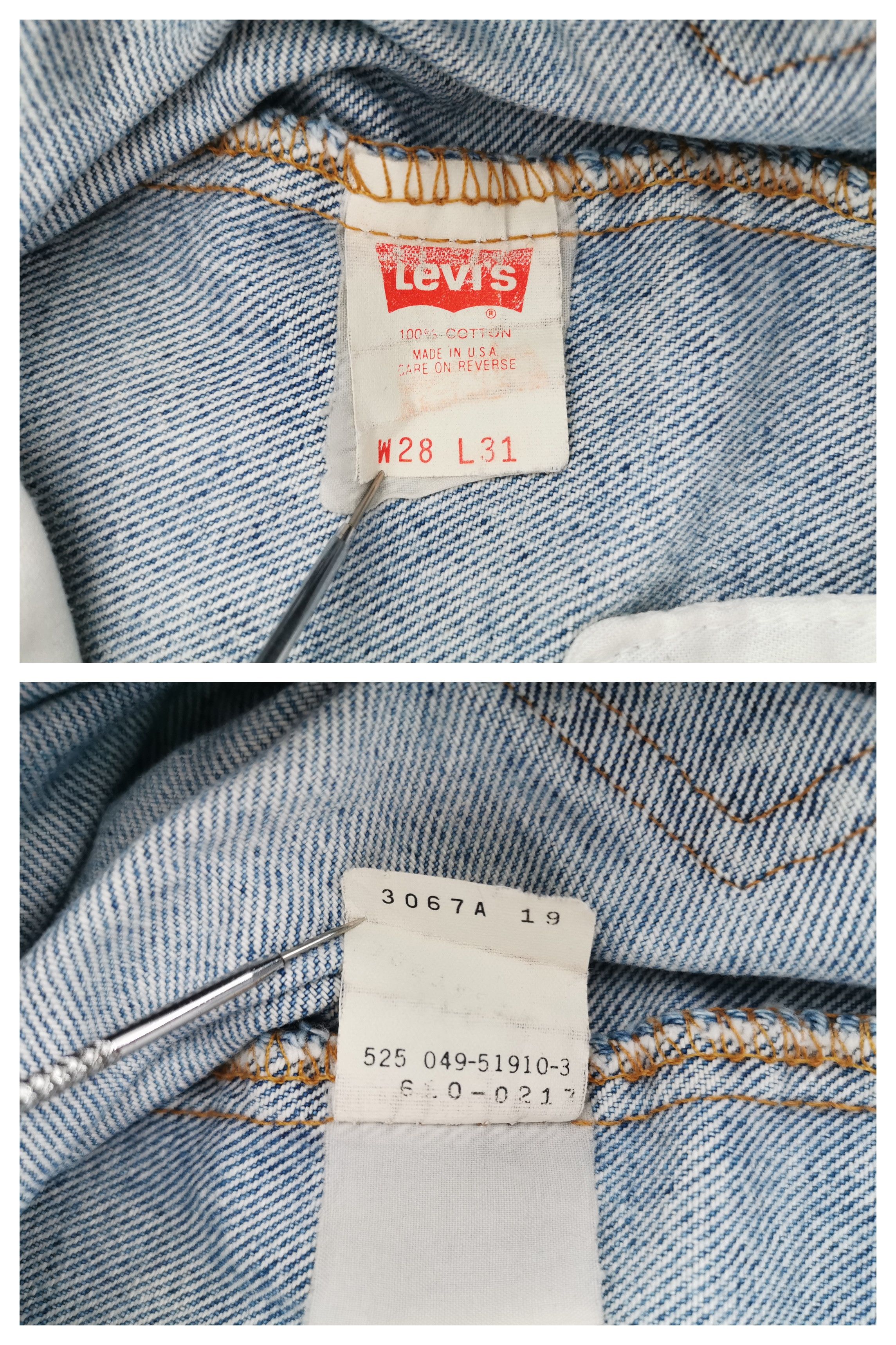 Levi's Distressed Vintage 90s Levis Lot 525 Denim Made In USA Size US 28 / EU 44 - 9 Thumbnail