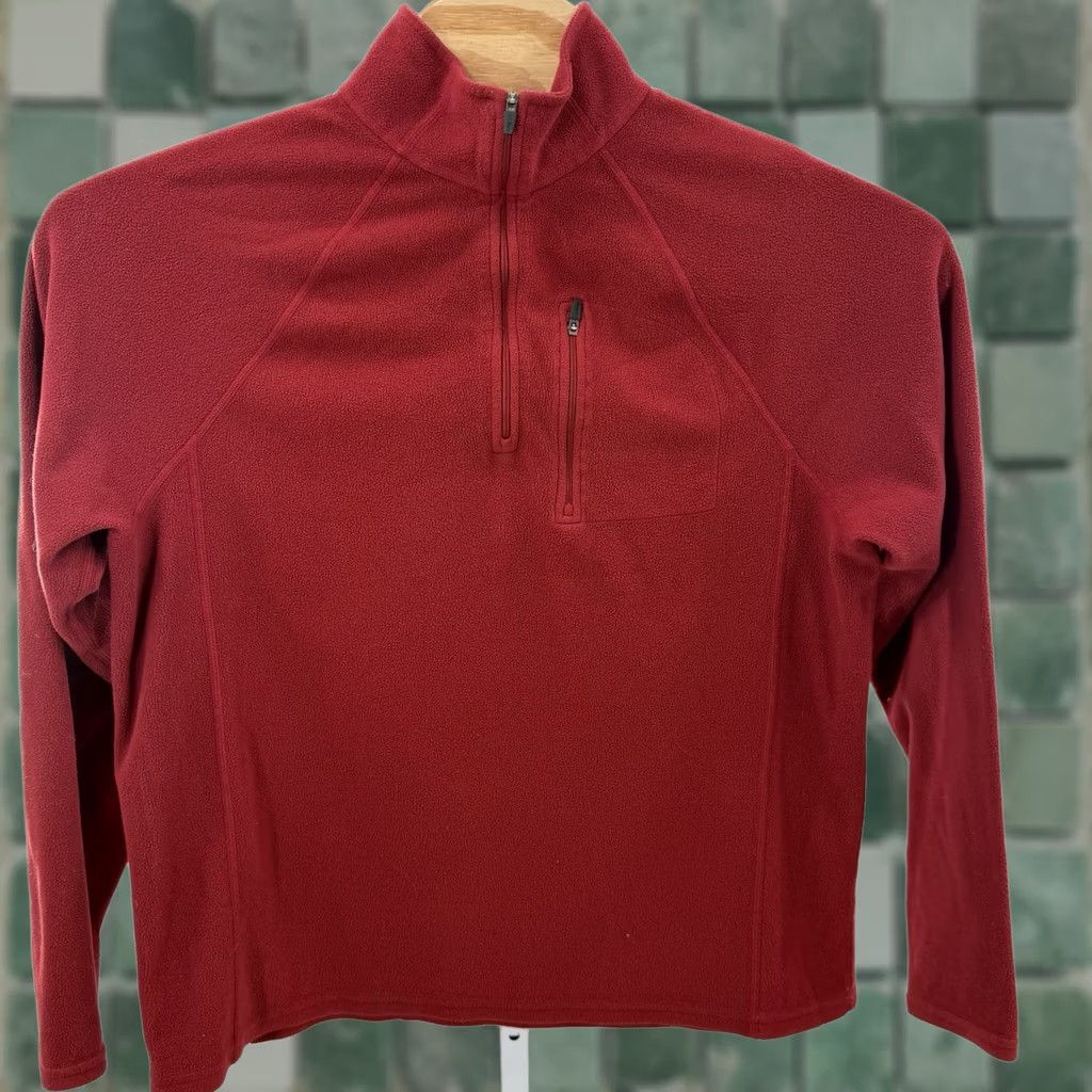 Vintage VINTAGE LL Bean Trail Fleece 1/4 Zip Pullover Jacket Men Red Large Chest Pocket Soft Warm Size US L / EU 52-54 / 3 - 1 Thumbnail
