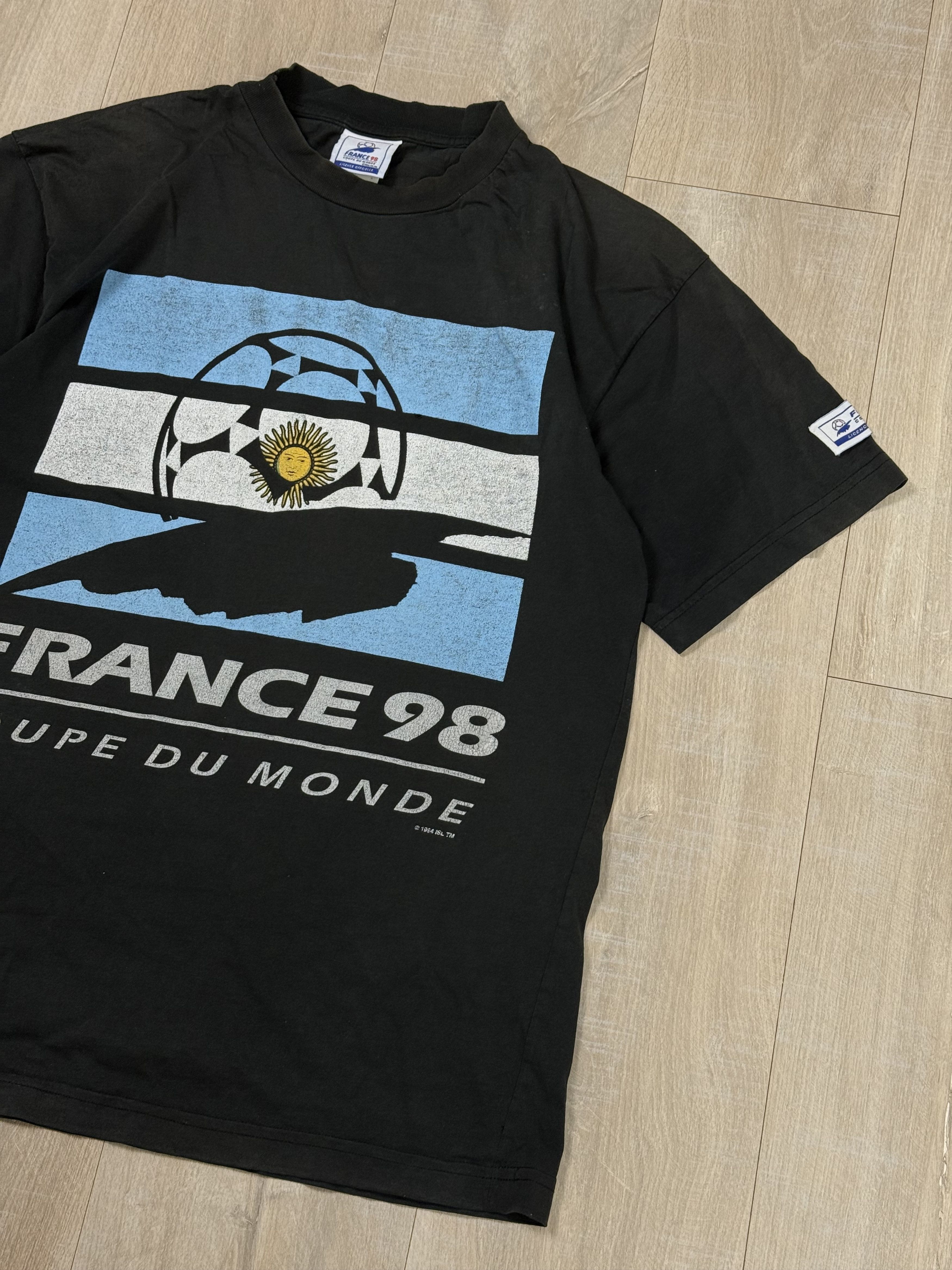 Adidas Vintage 90s Adidas France 98 Football Argentina T-shirt Size US M / EU 48-50 / 2 - 2 Thumbnail