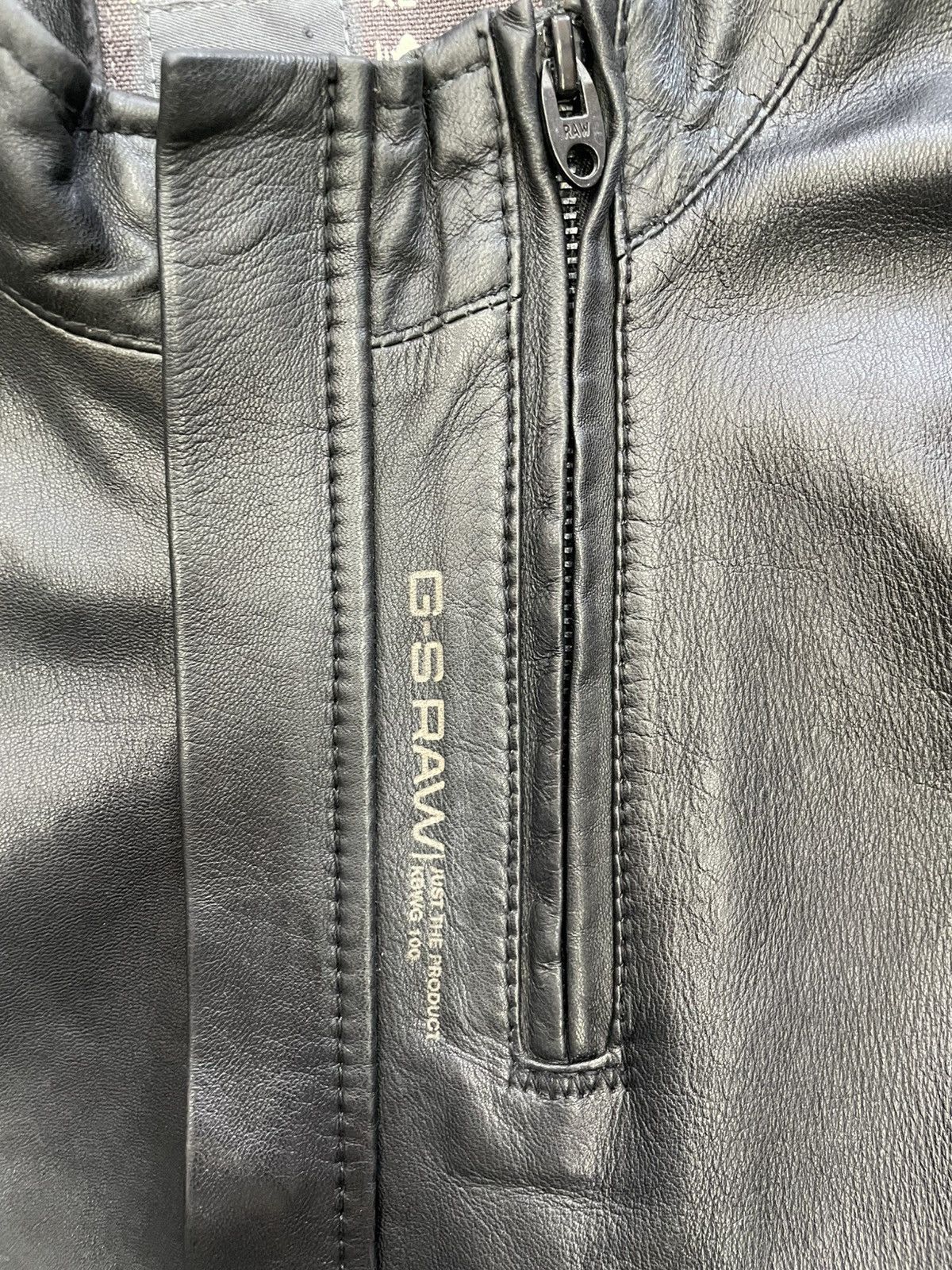 G-Star Rare G star Raw leather slim punk blazer jacket Size US XL / EU 56 / 4 - 5 Thumbnail