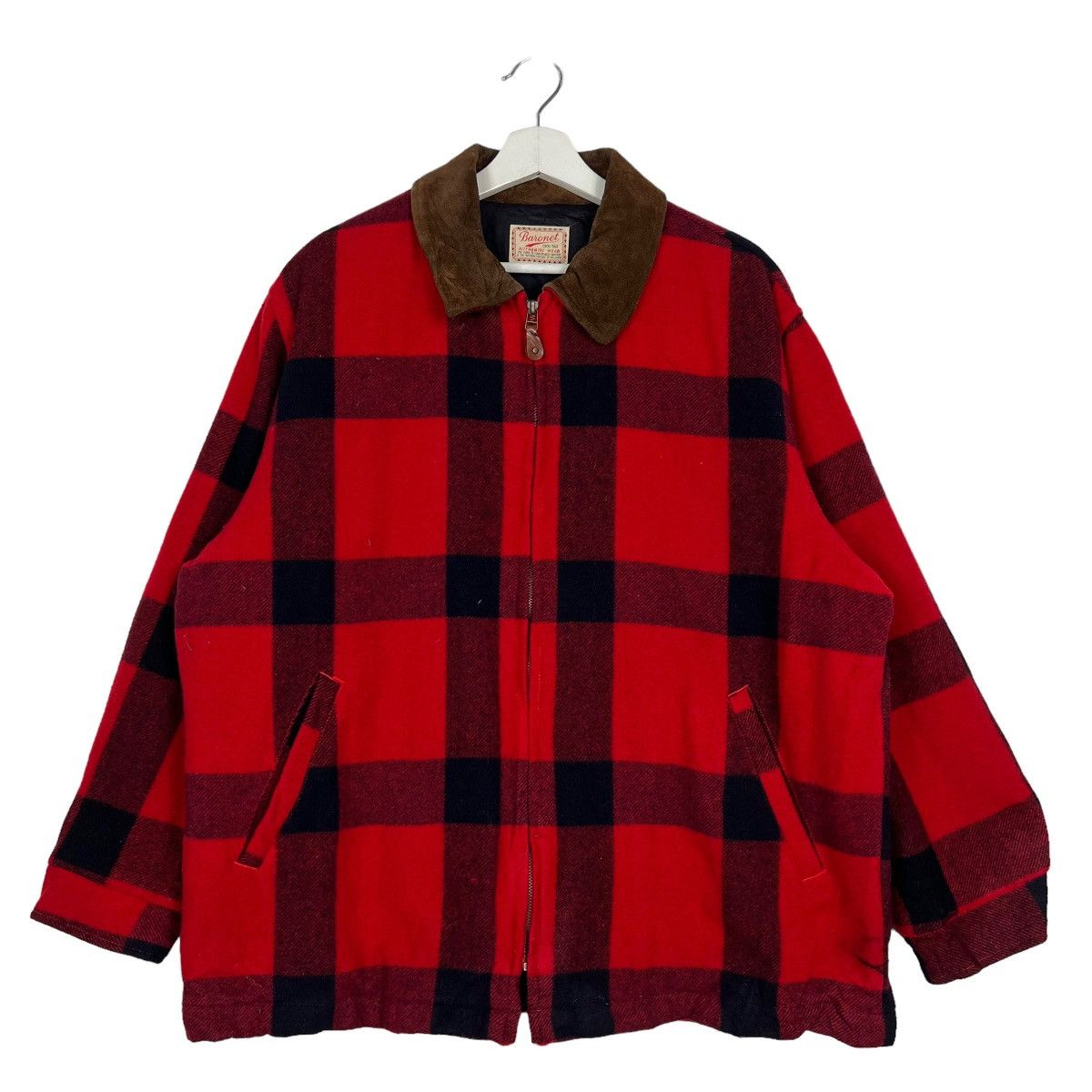Japanese Brand 🔥 VINTAGE BARONET PLAIND CHECK WOOL JACKET Size US M / EU 48-50 / 2 - 2 Thumbnail
