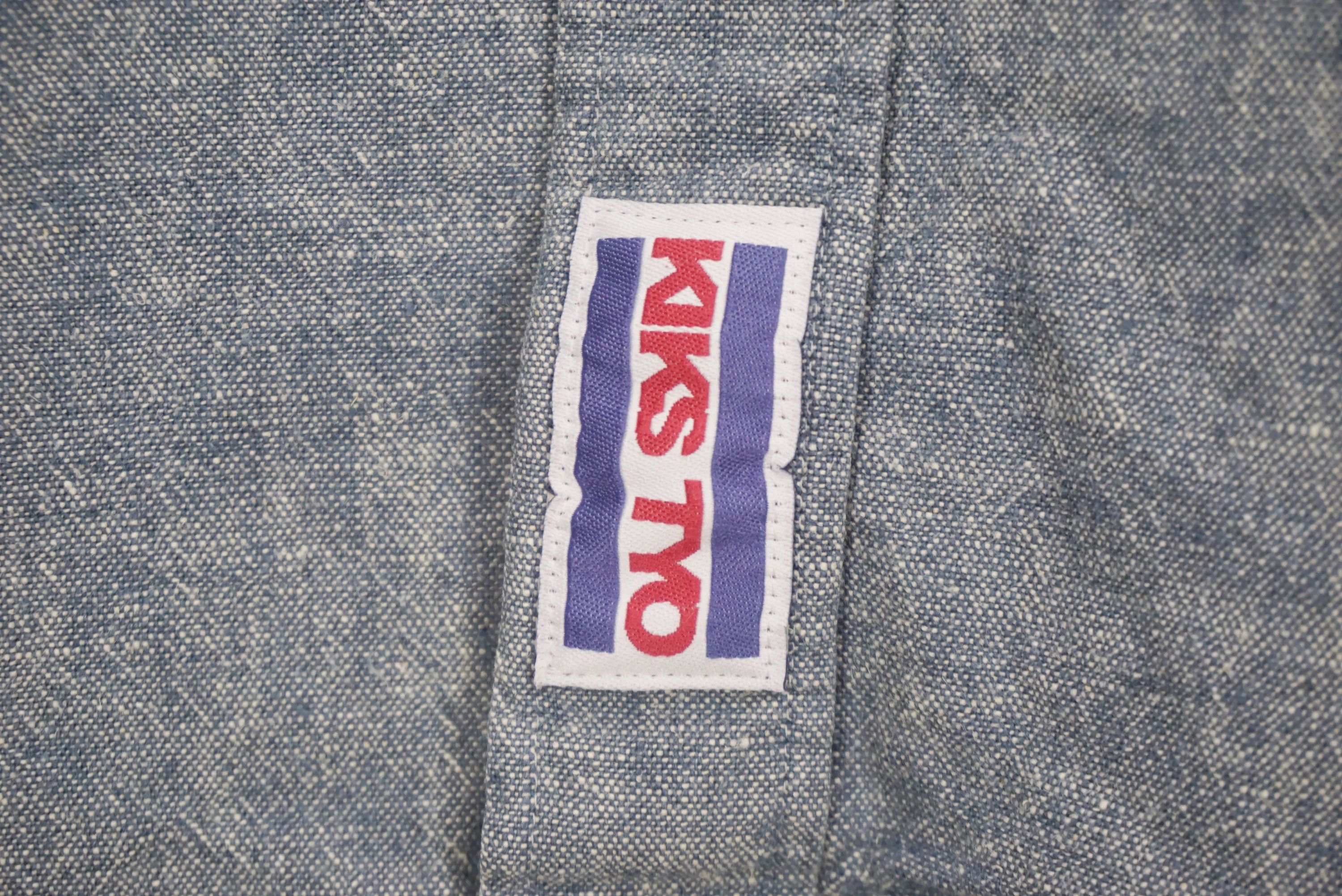 Japanese Brand KiksTyo Western Shirt Scripted Embroidery Flax Blend Shirt Size US L / EU 52-54 / 3 - 7 Thumbnail