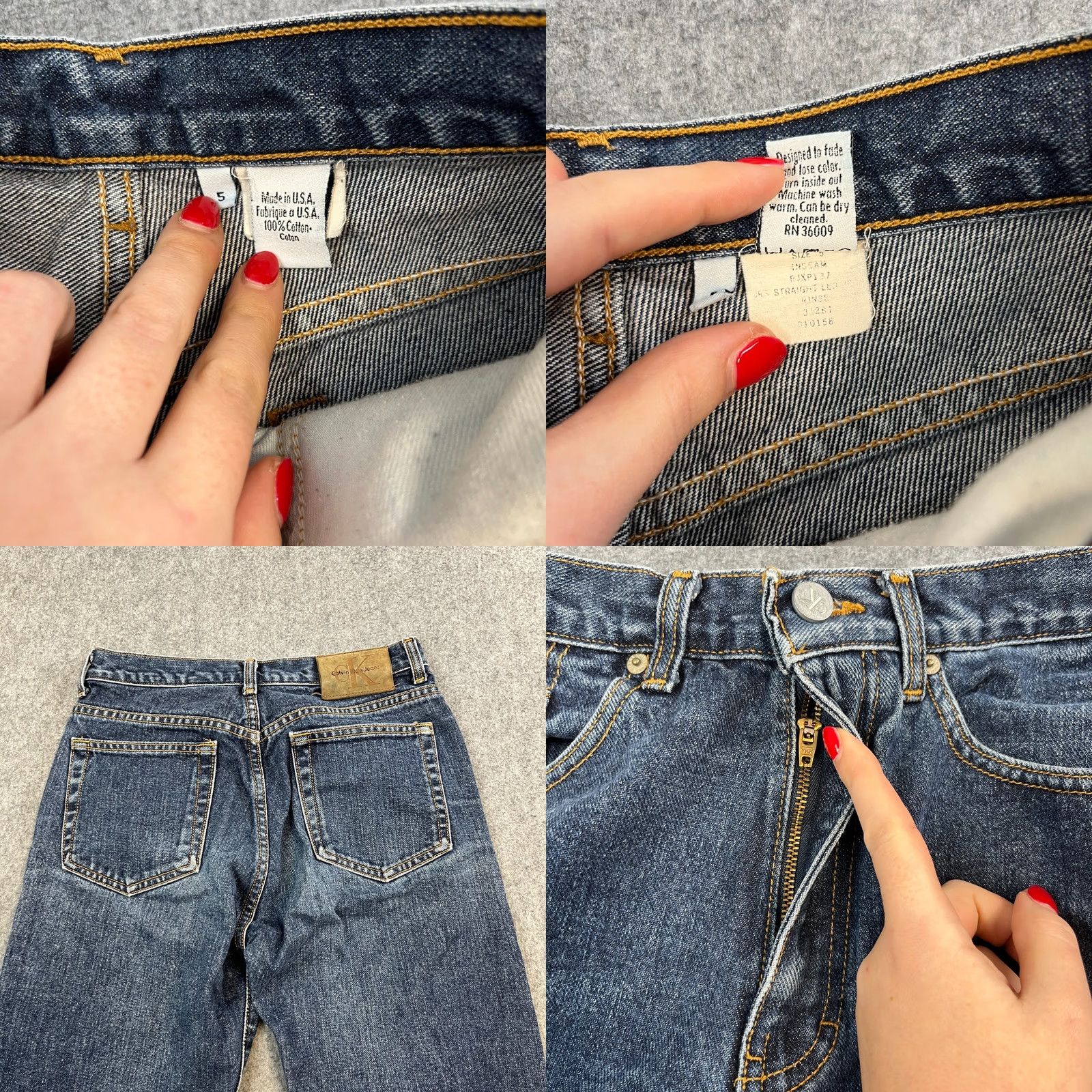 Calvin Klein Calvin Klein Womens Jeans Mom High Waist Tapered 27 32 UK 8 Dark Wash VTG Denim 5-Pocket Blue Shoes? Size 30" / US 8 / IT 44 - 8 Thumbnail