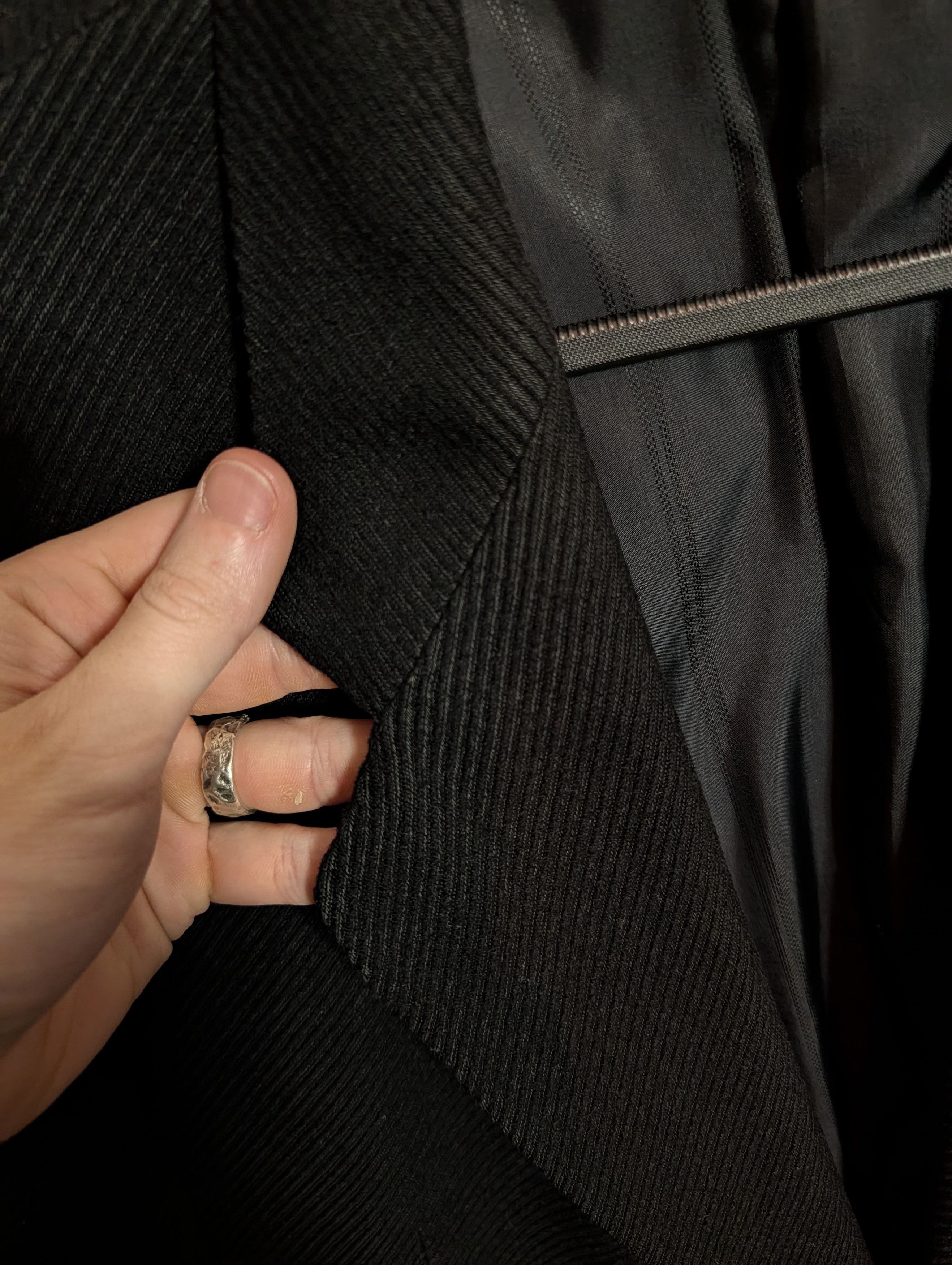 Barneys New York REDAELLI Barney's corduroy virgin wool Italy black jacket Size 42R - 3 Thumbnail