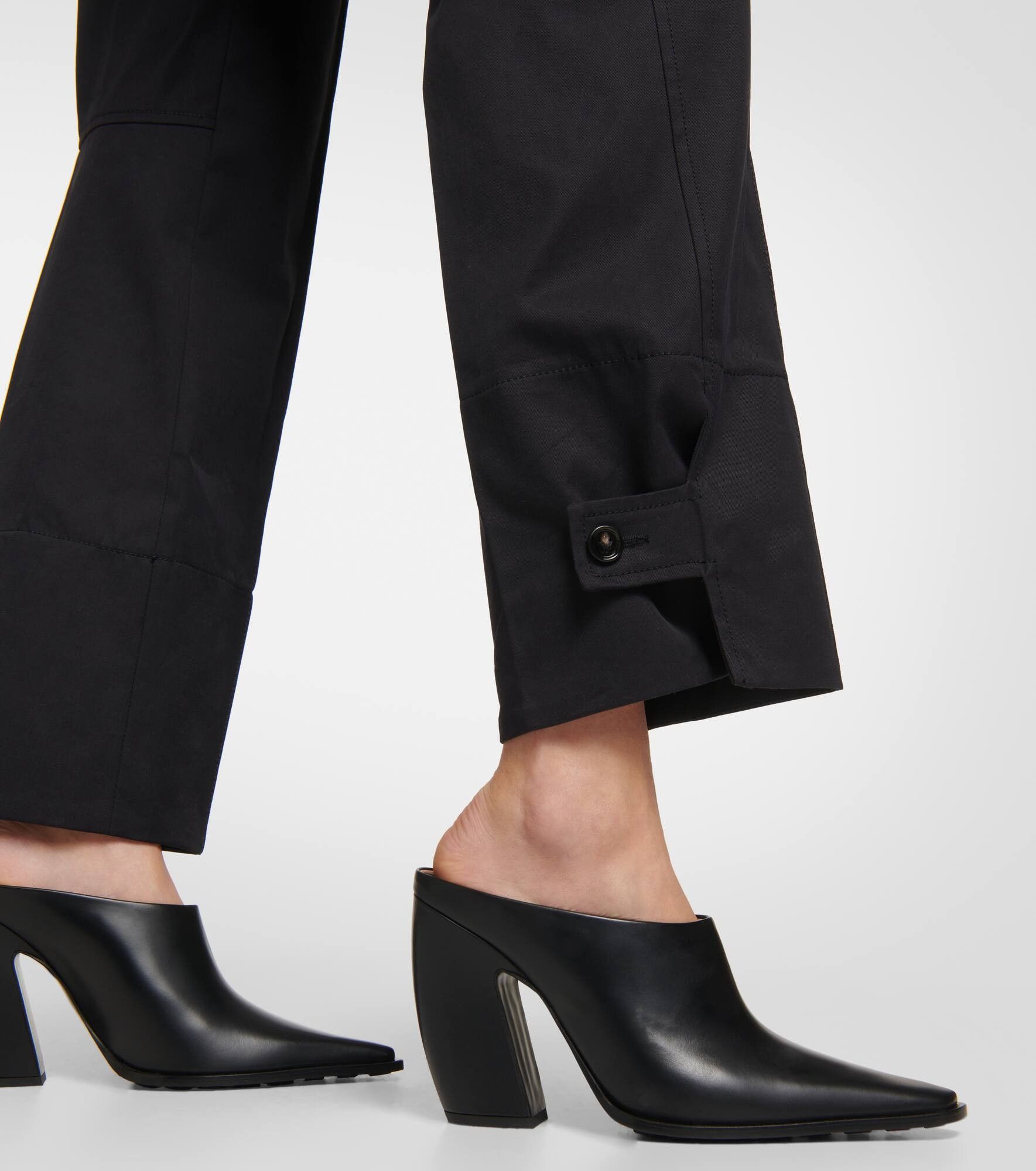 Bottega Veneta o1y0725 Leather Mules in Black Size US 10 / IT 40 - 5 Thumbnail