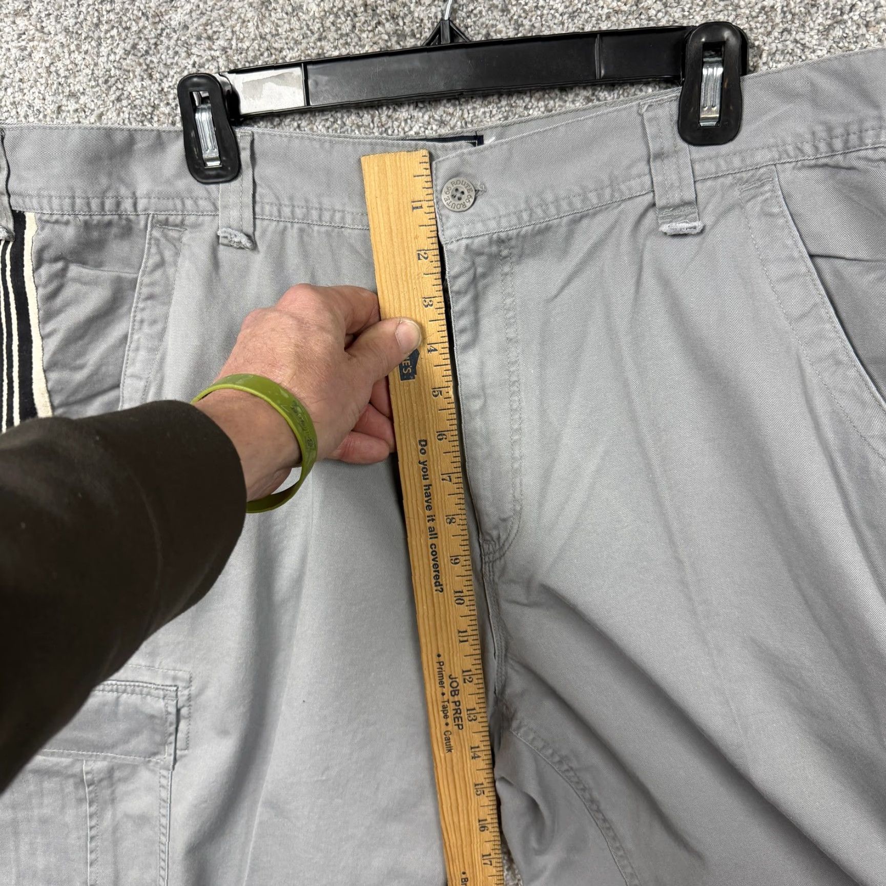 Route 66 Vintage Route 66 Cargo Shorts Mens 40x12 Gray Striped Canvas 90s Summer Casual Short Size US 40 / EU 56 - 6 Thumbnail