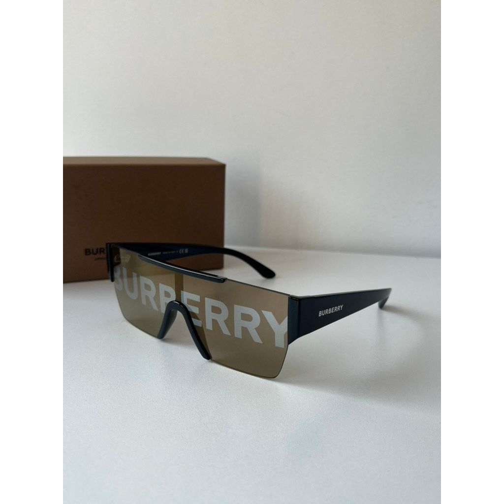 Burberry NEW Burberry BE4291 LOGO Shield Sunglasses in Mirror Lens Size ONE SIZE - 3 Thumbnail