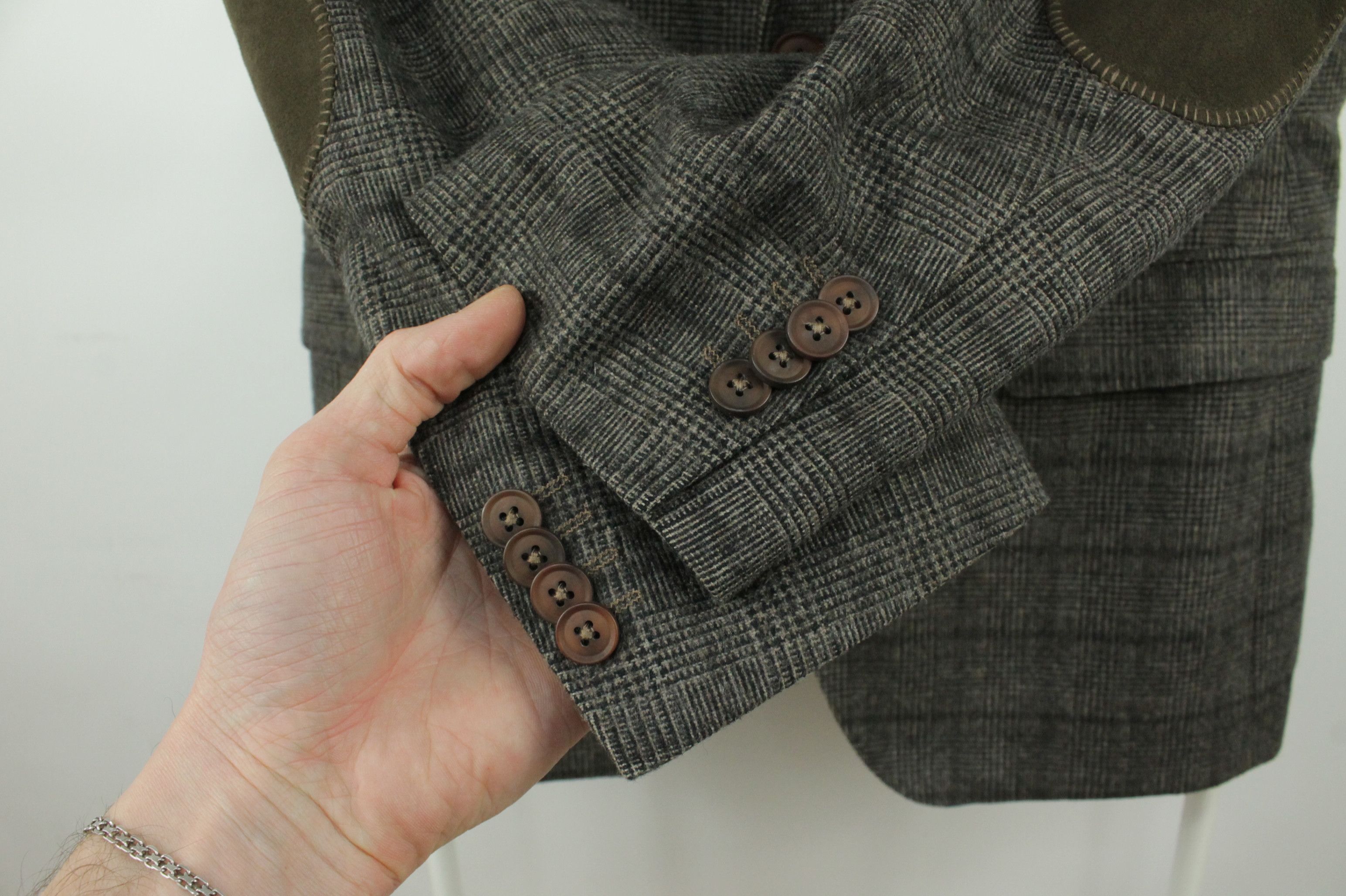 Hugo Boss Hugo Boss Flannel Wool Blend Elbow Patch Blazer Jacket Size US M / EU 48-50 / 2 - 4 Thumbnail