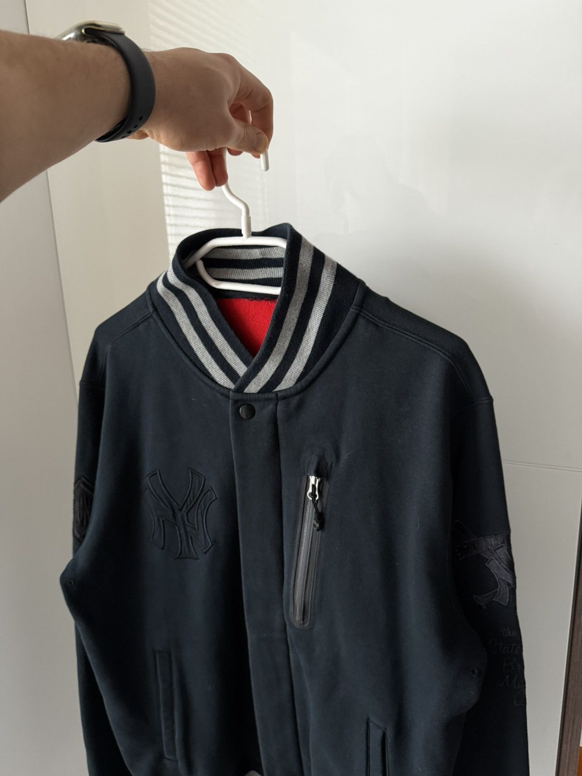 Nike Rare Nike x New York Yankees Embroidered Big Logo Bomber JKT Size US M / EU 48-50 / 2 - 2 Thumbnail