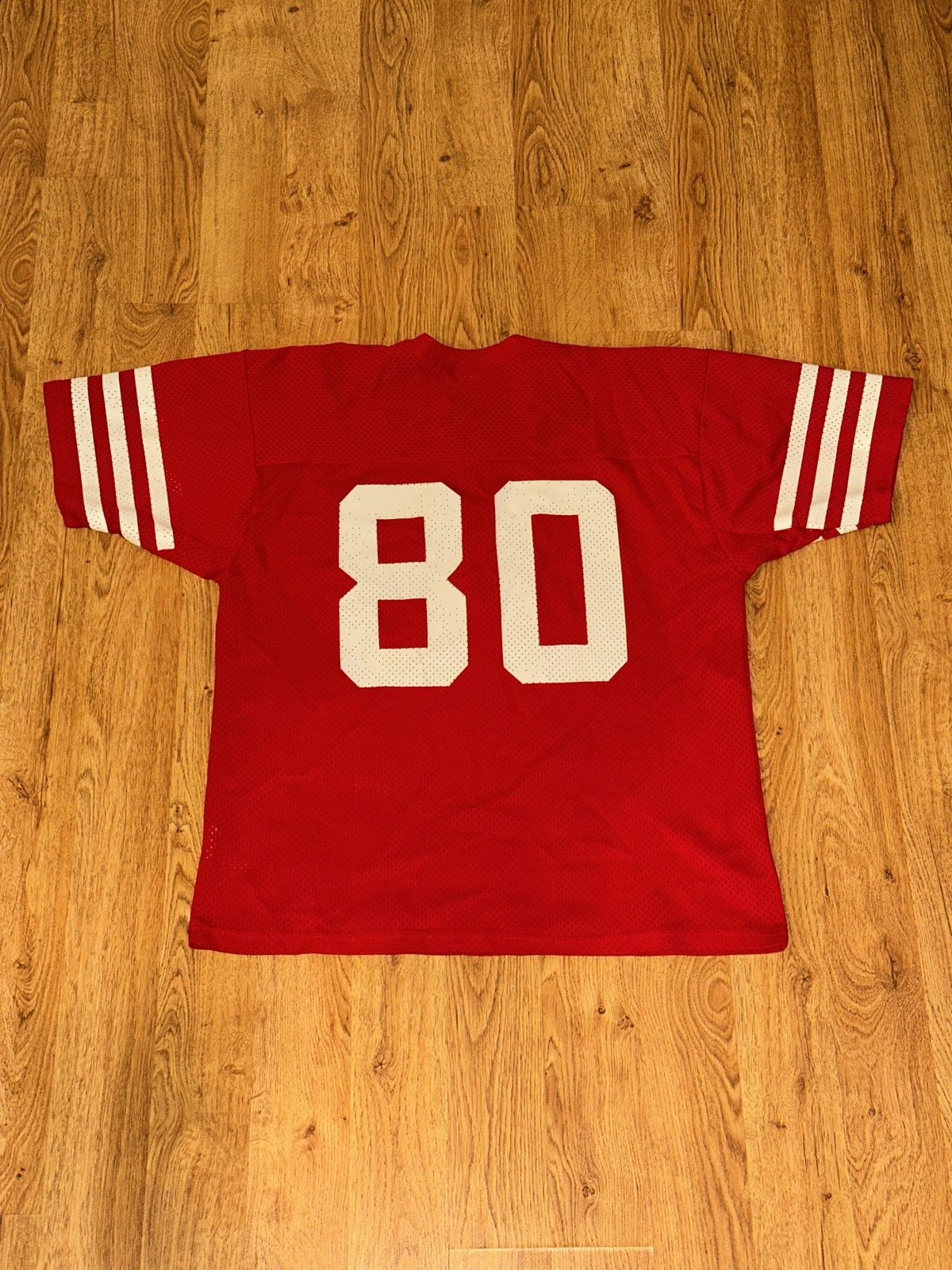 MacGregor VTG 80s MacGregor Sand Knit San Francisco 49ers Jerry Rice Size US L / EU 52-54 / 3 - 3 Thumbnail