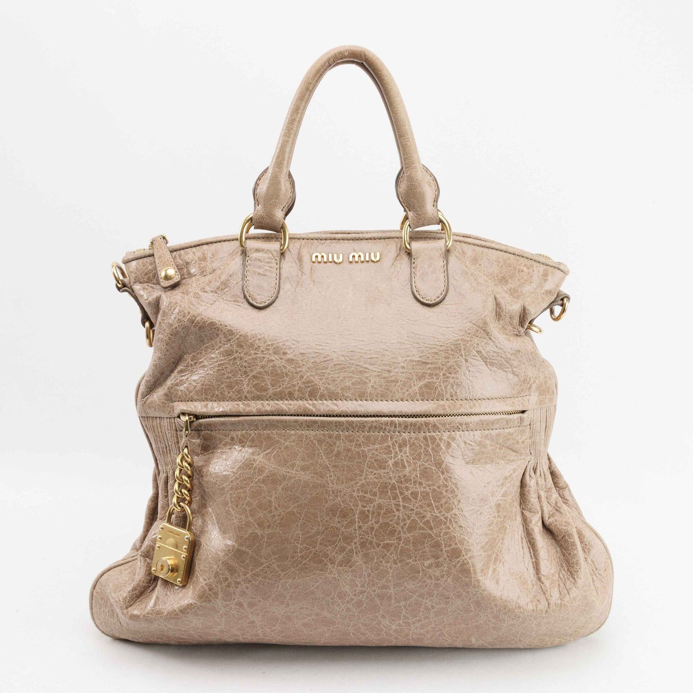 Miu Miu Miu Miu Leather 2-Way Tote Bag Size ONE SIZE - 2 Thumbnail