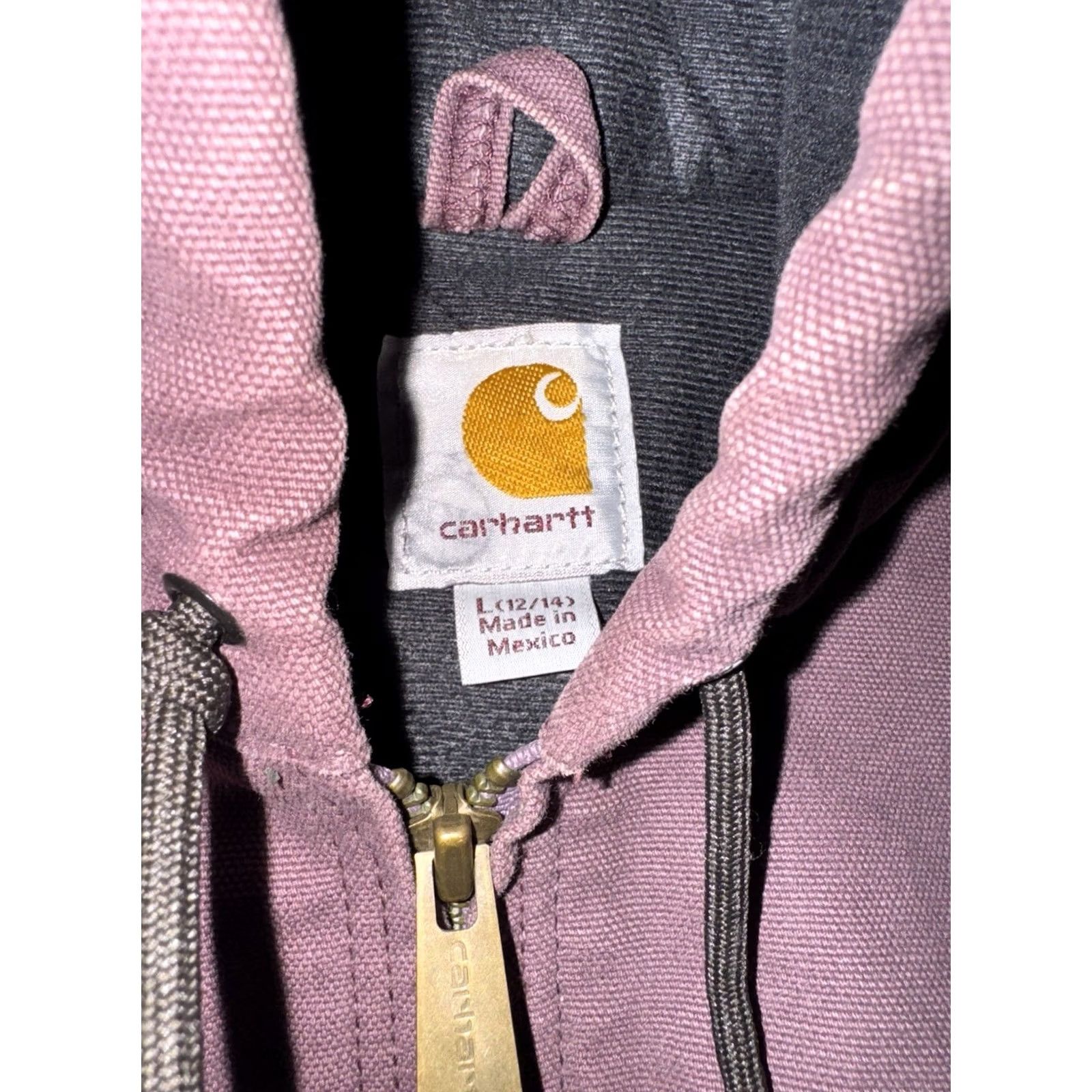 Carhartt VINTAGE Carhartt Jacket Women's LG Deep Plum WJ130 DPM Quilt Lined Full Zip GUC Size L / US 10 / IT 46 - 2 Thumbnail