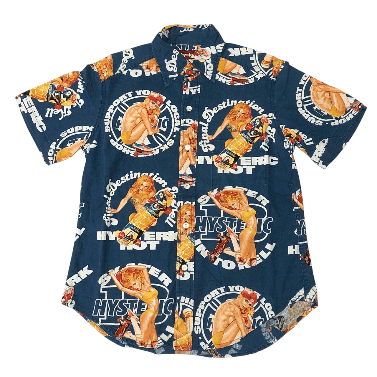 Hysteric Glamour Hysteric Glamour "Skater In To Hell" Vintage Shirt Size US S / EU 44-46 / 1 - 1 Thumbnail