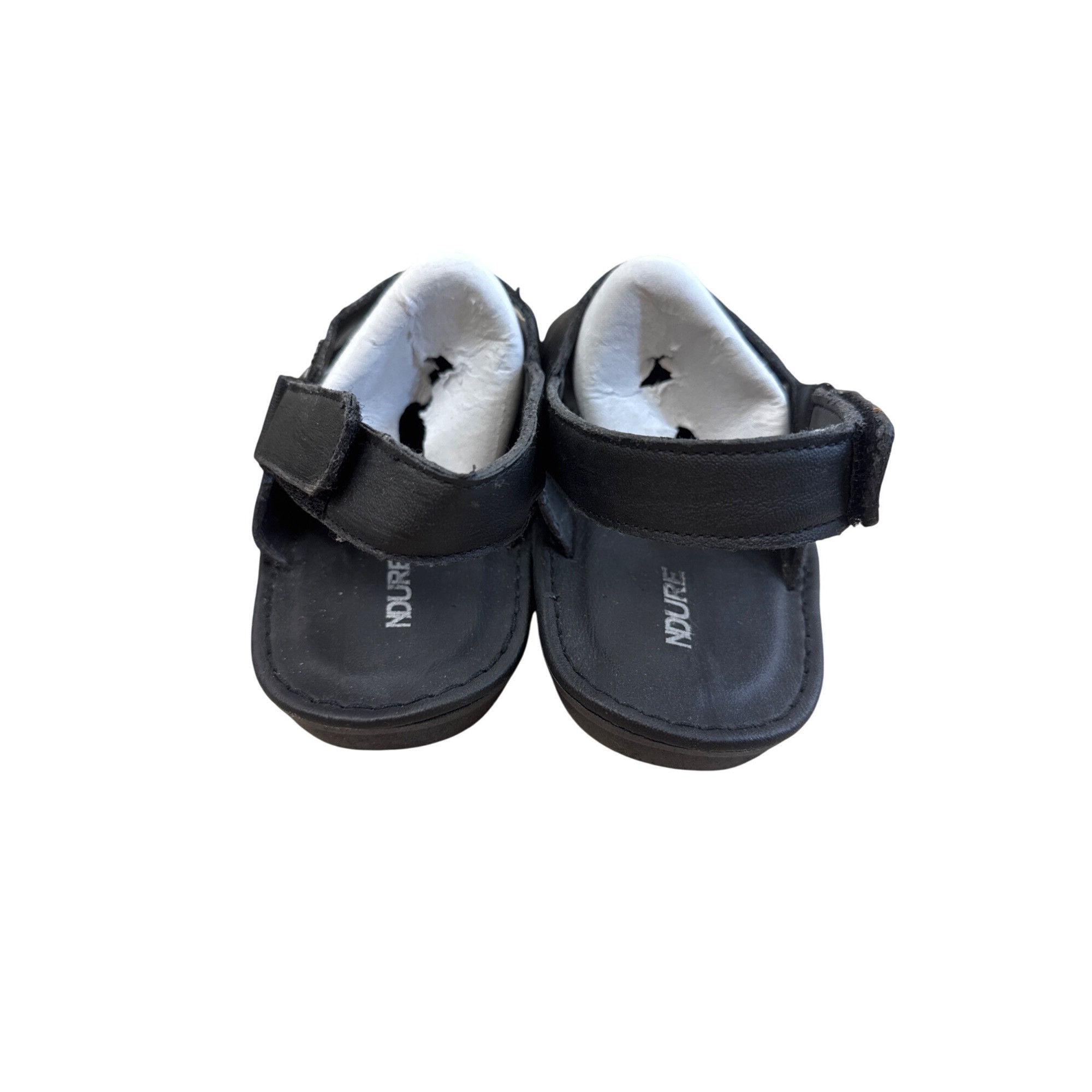 Other NDure Mens Black Leather Strap Sandals Size 11.5 SKU 8302 Size US 11.5 / EU 44-45 - 6 Thumbnail
