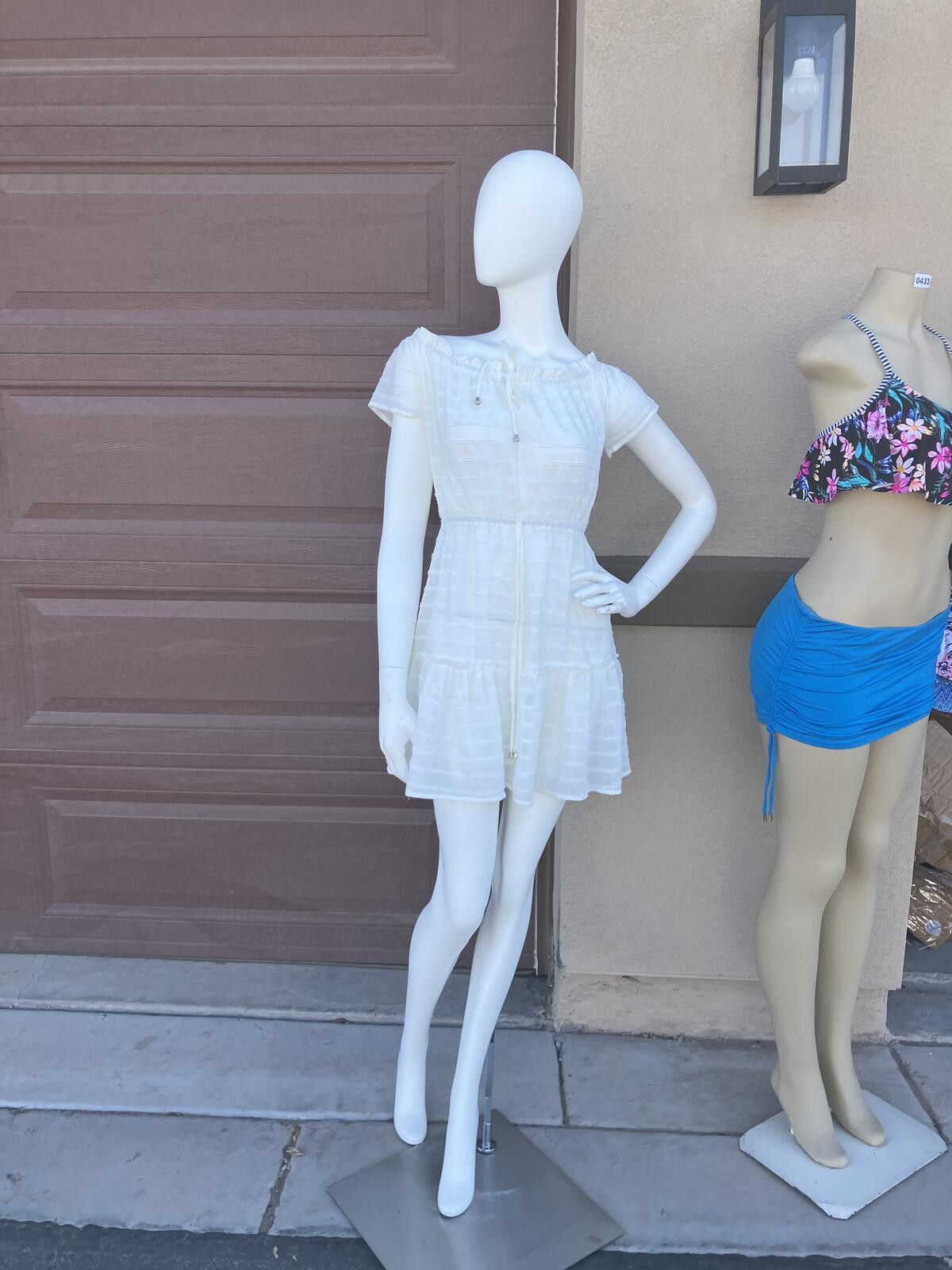 Other NWT Miken Swim White Short Sleeve Dress, Size Large Size L / US 10 / IT 46 - 1 Thumbnail