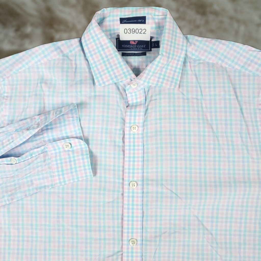 Vineyard Vines Vineyard Vines Shirt Mens Large Blue Plaid Murray Button-Down Long Sleeve Size US L / EU 52-54 / 3 - 1 Thumbnail