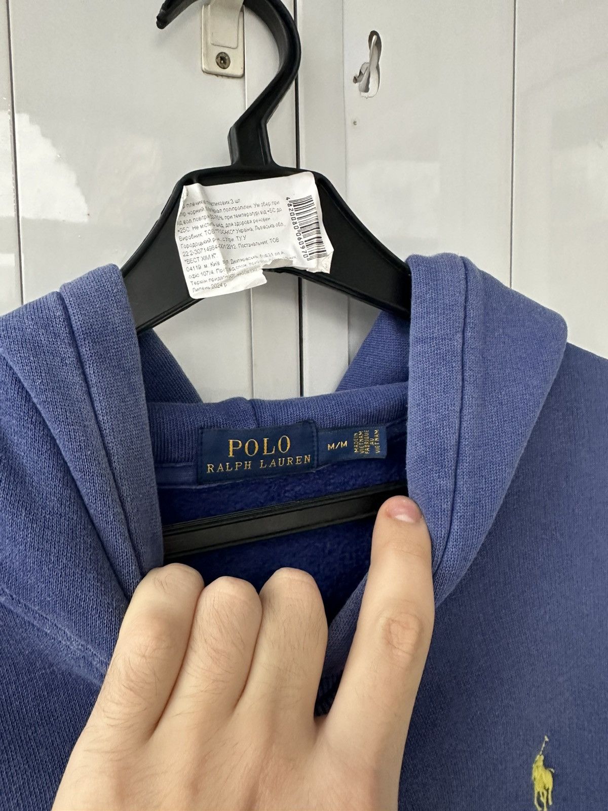 Polo Ralph Lauren Vintage Polo Ralph Lauren Blue Hoodie Yellow logo Size US M / EU 48-50 / 2 - 11 Thumbnail