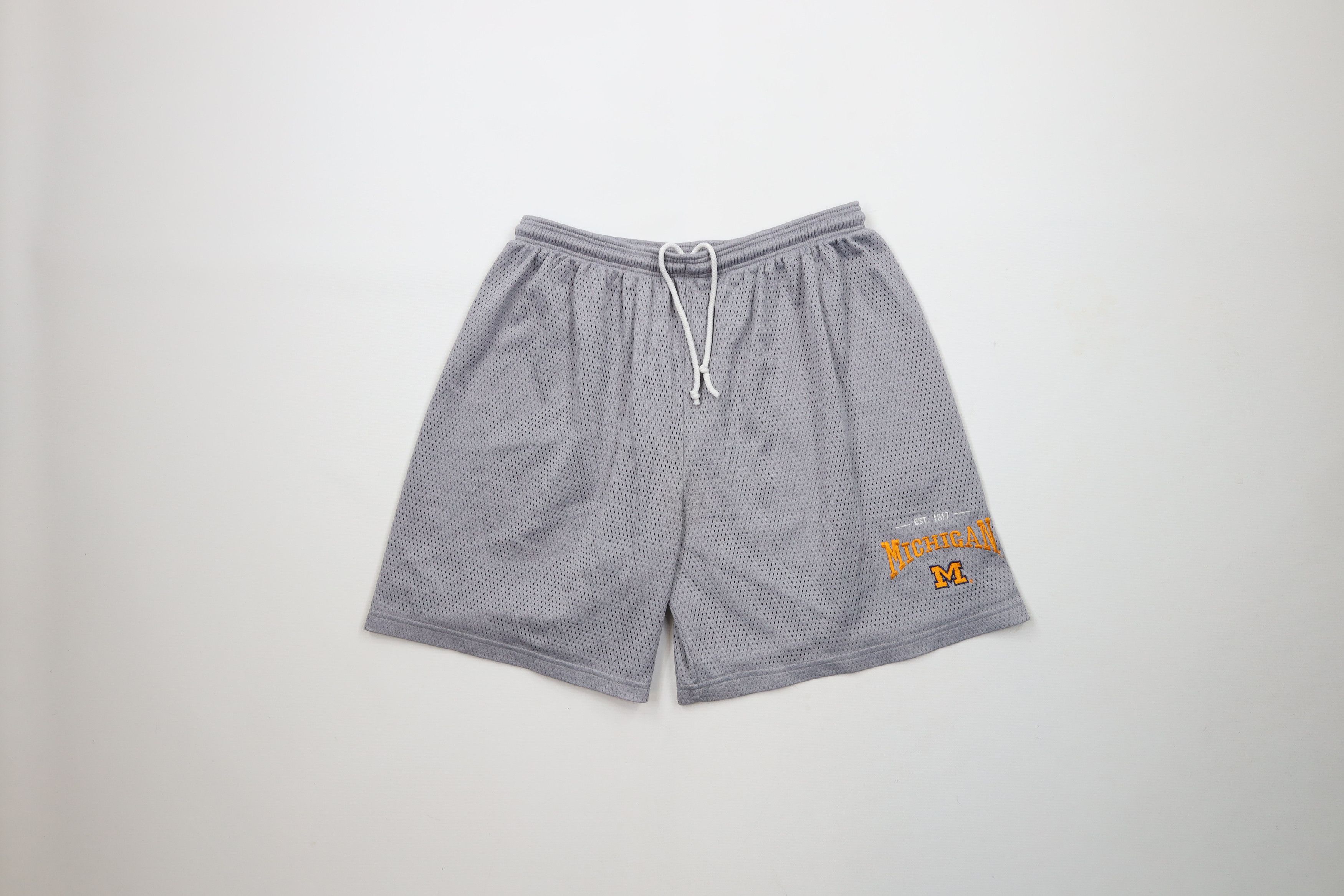 Vintage Vintage 90s University of Michigan Above Knee Shorts Gray Size US 34 / EU 50 - 1 Thumbnail