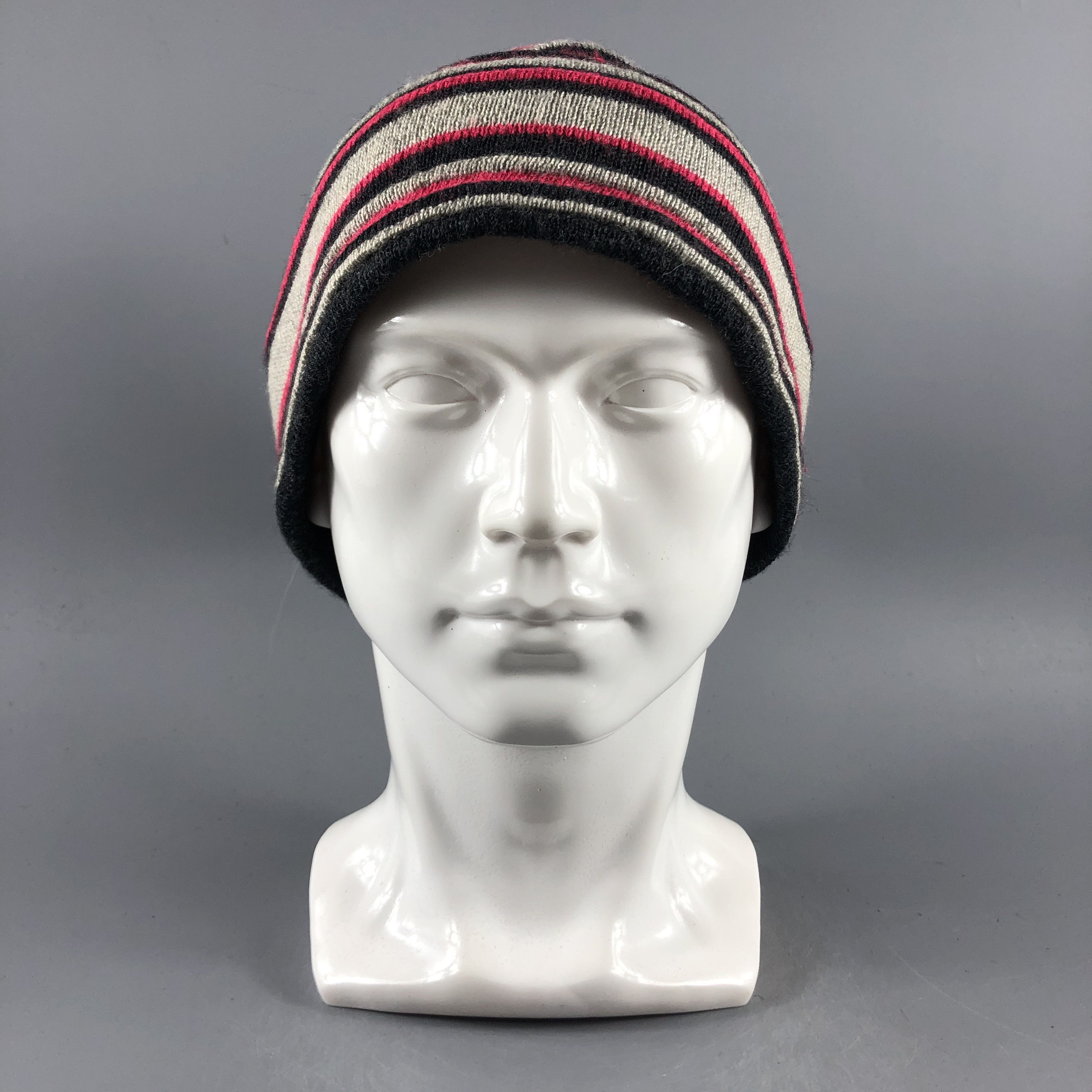 Other × Vintage Womens Moon Shadow Stripe Beanie Snow Hat Snow Cap -D123 Size ONE SIZE - 2 Thumbnail