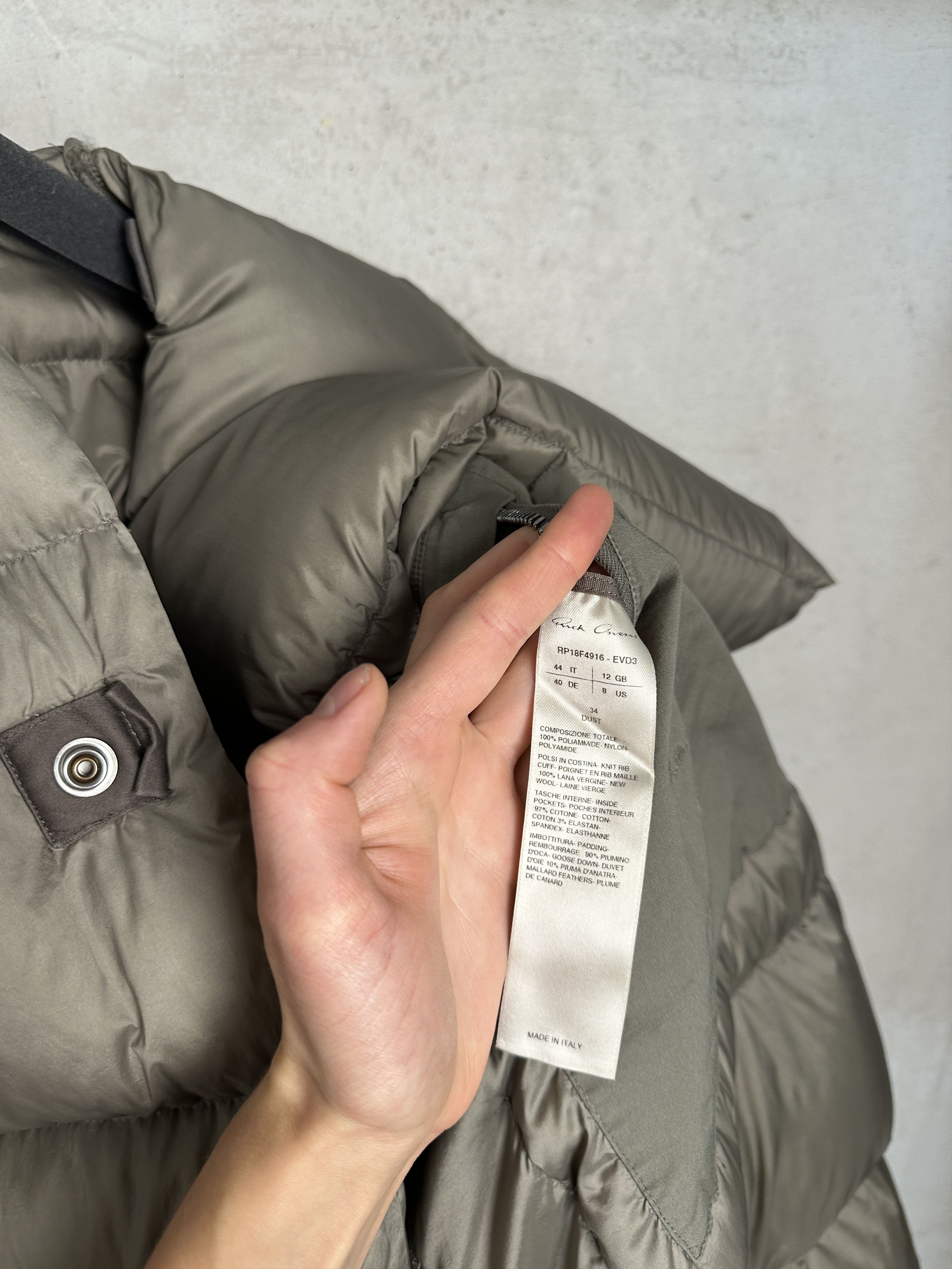 Rick Owens Rick Owens Sisyphus FW18 Long Down Jacket In Dust Size M / US 6-8 / IT 42-44 - 4 Thumbnail