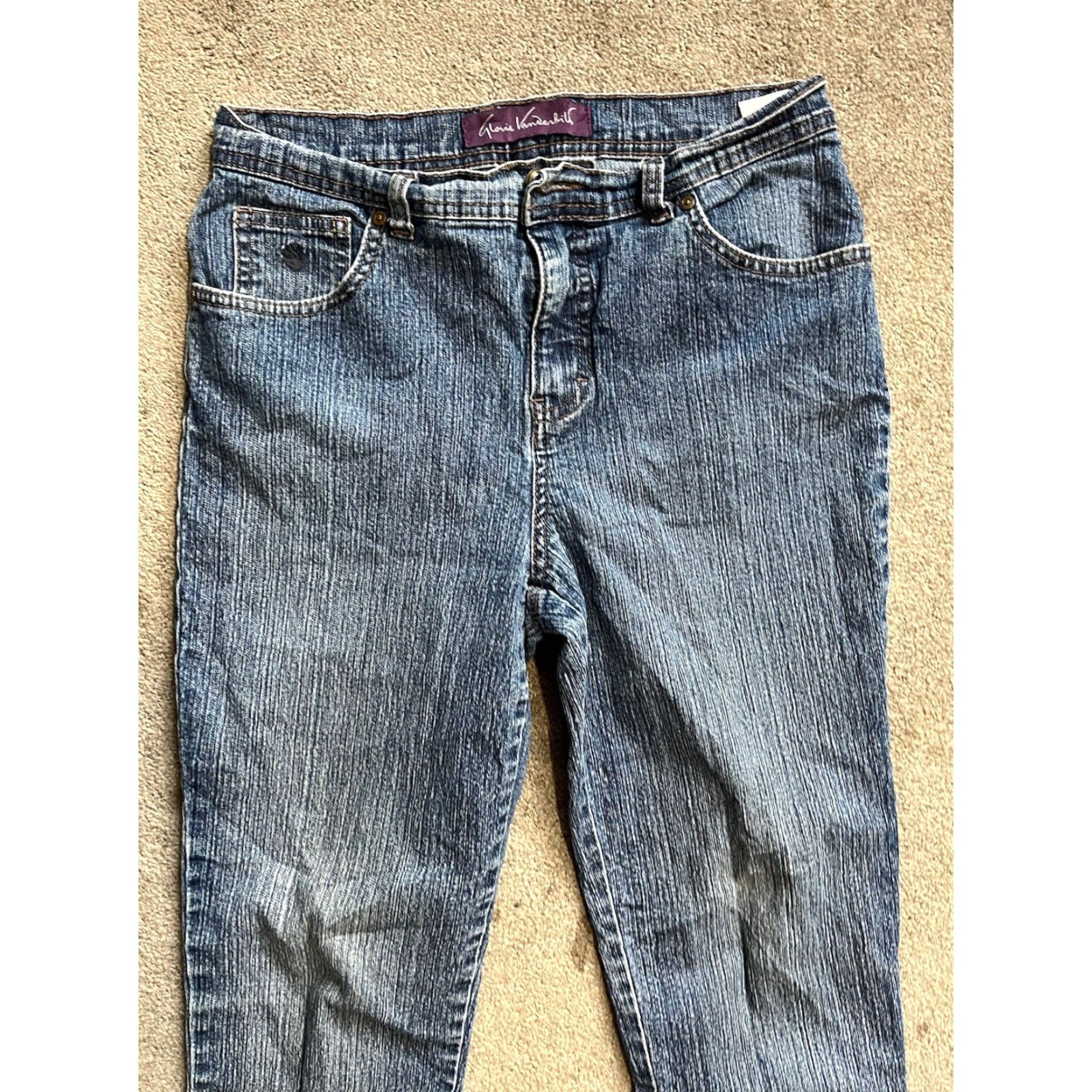Gloria Vanderbilt Gloria Vanderbilt Amanda Jeans Tapered 8P 8 Regular Blue Denim Cotton Elastane Women Modern Stretch 90s Vintage No Size 30" / US 8 / IT 44 - 2 Thumbnail