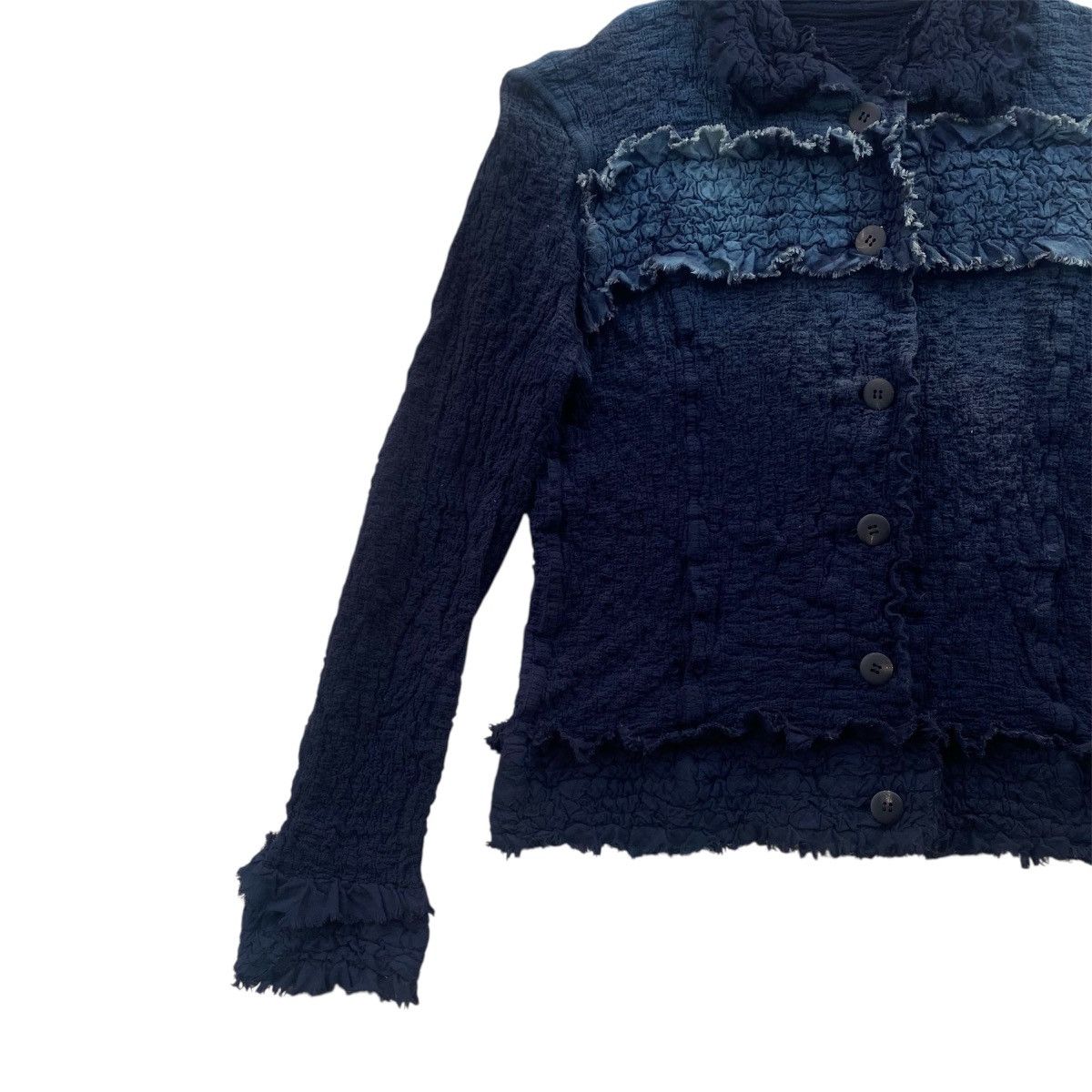 Issey Miyake ‼️LAST DROP‼️Issey Miyake ME Wrinkle Cauliflower Indigo Jacket Size S / US 4 / IT 40 - 9 Thumbnail