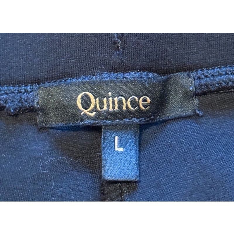 Quince Quince Pants Women Large Black Kick Flare Stretch Minimalist Size 30" / US 8 / IT 44 - 6 Thumbnail