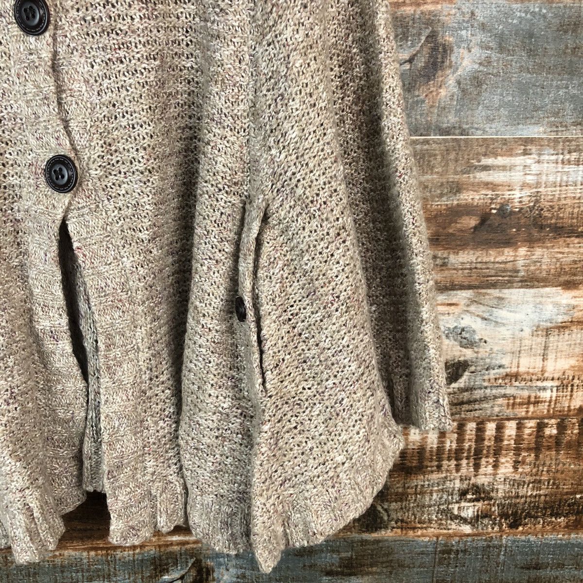 Japanese Brand Navy Natural Brown Cloaks Hoodie #A1518 Size US M / EU 48-50 / 2 - 8 Thumbnail