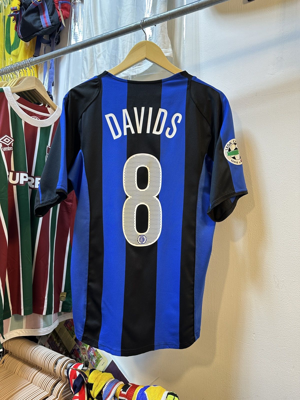 Nike 2004-2005 Inter Milan Home Kit DAVIS 8 Size US XS / EU 42 / 0 - 2 Thumbnail