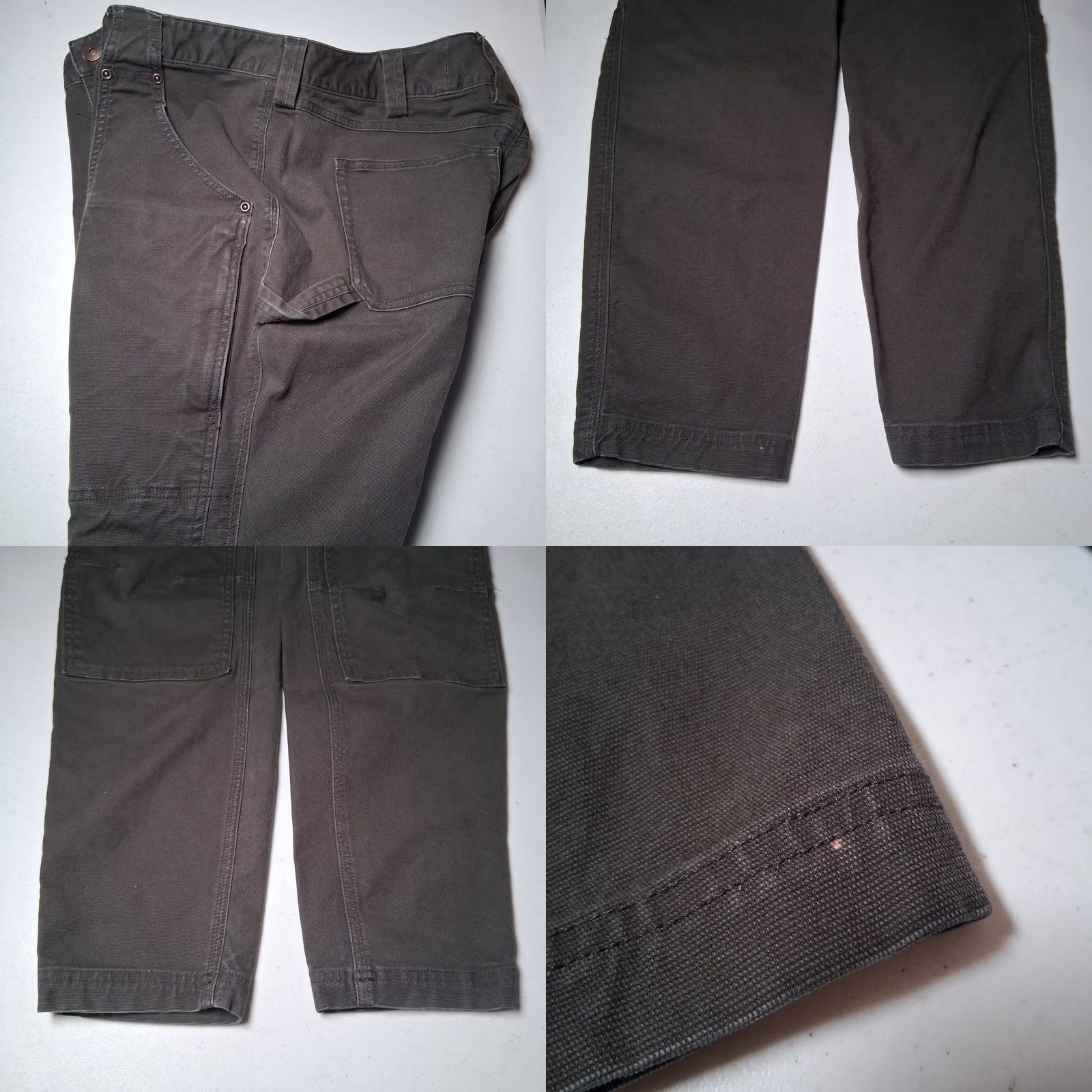 Duluth Trading Company Duluth Trading Co Pants Women 14 Regular Gray Canvas Double Knee Curvesetter Waist Workwear Utility Size 36" / US 14 / IT 50 - 9 Thumbnail
