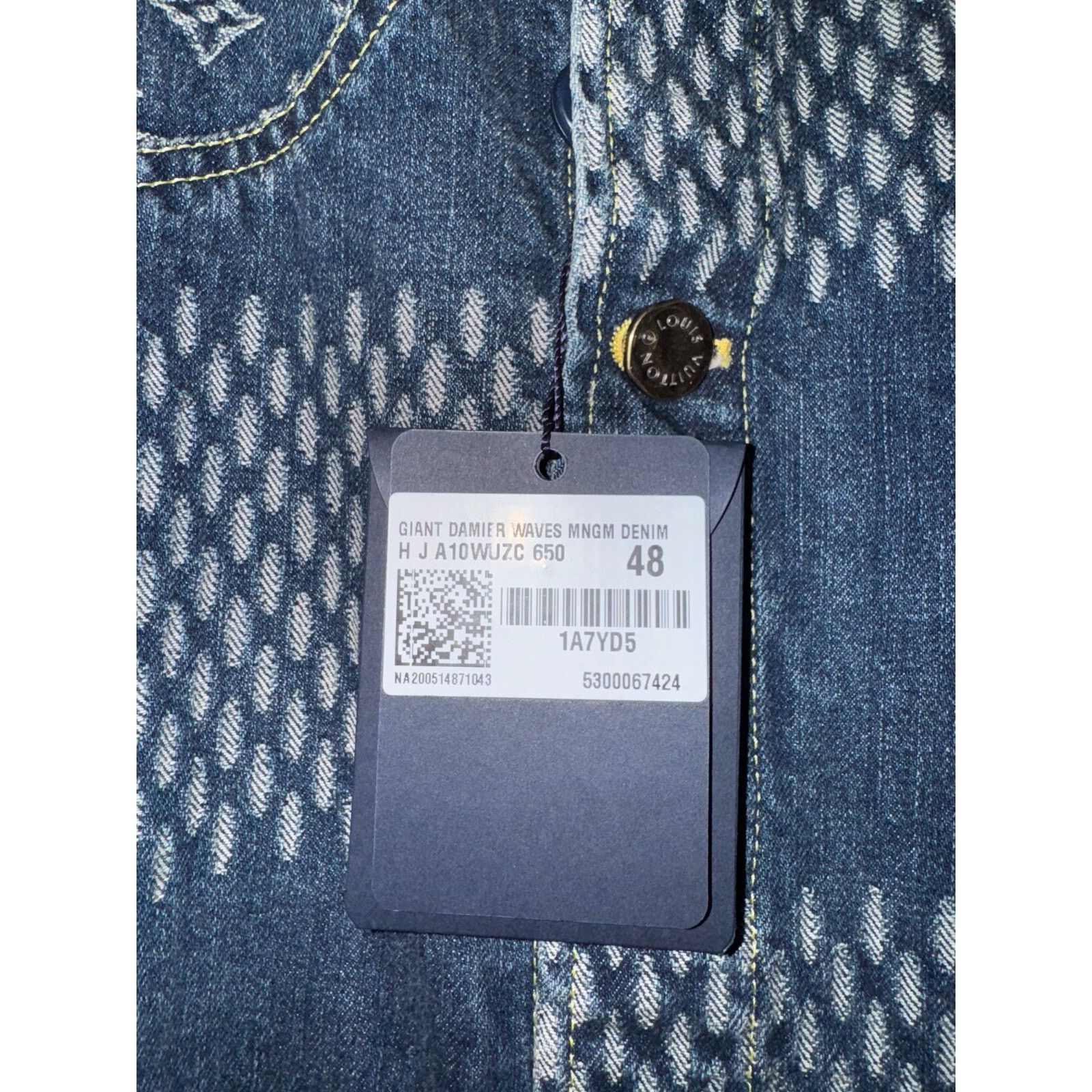 Louis Vuitton Louis Vuitton x Nigo Giant Damier Waves Trucker Jacket 48 Size US M / EU 48-50 / 2 - 5 Thumbnail