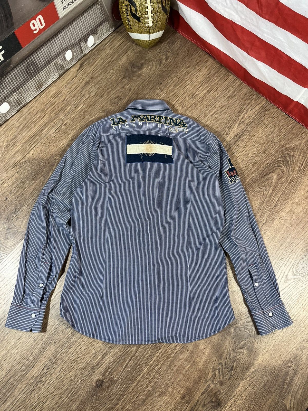 La Martina La Martina Argentina Big Logo Button Up Shirt 👔 Size US XL / EU 56 / 4 - 8 Thumbnail
