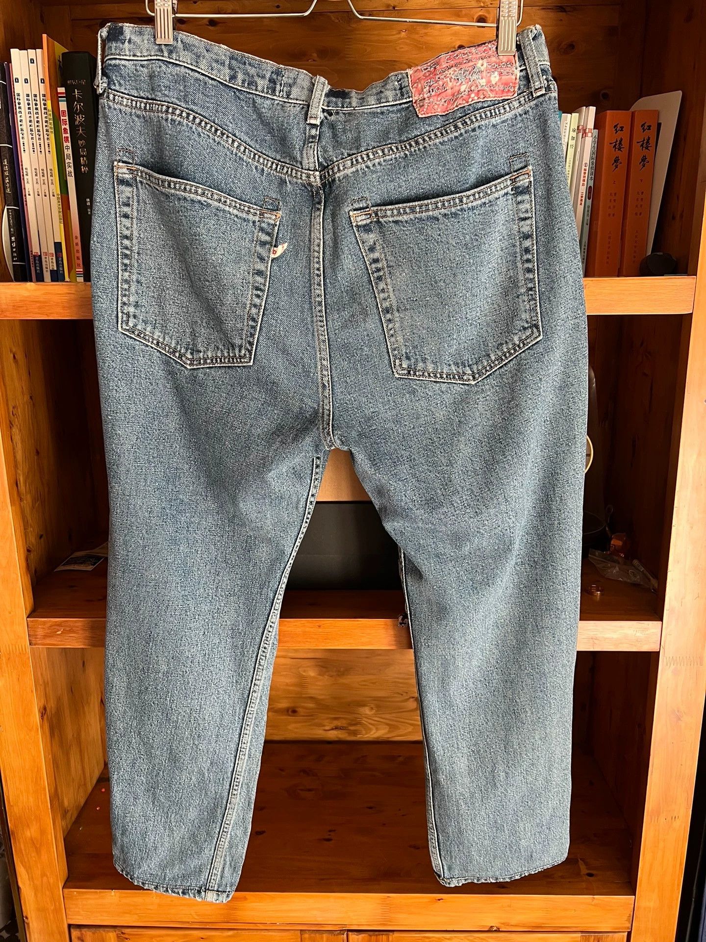 Indigo dr.collectors indigo hand dyed loose fit L jeans USA 2yr Size US 32 / EU 48 - 8 Thumbnail