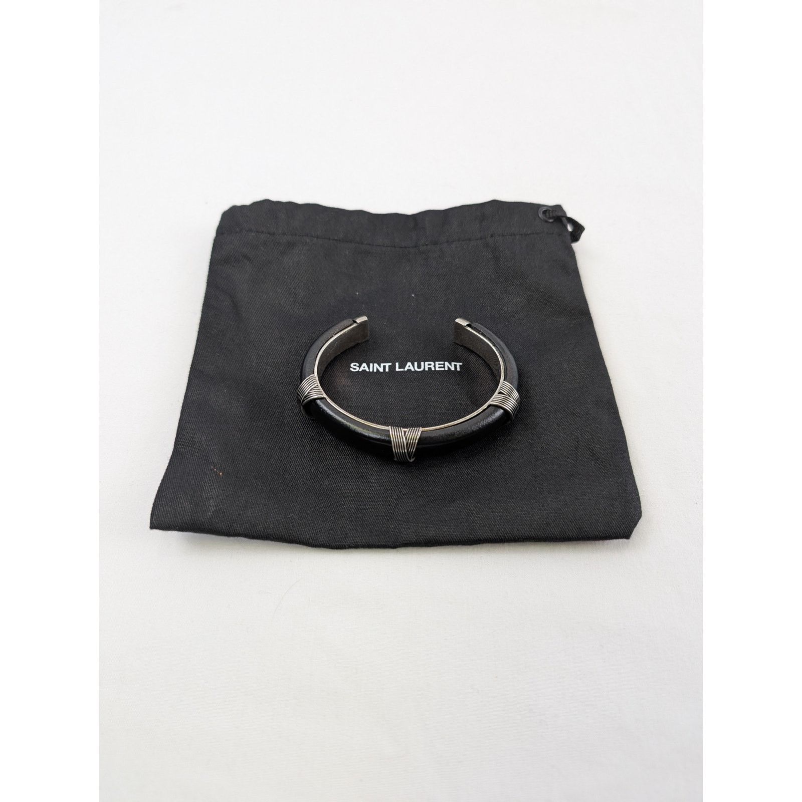 Saint Laurent Paris o1rshd1 Bracelet in Black/Silver Size ONE SIZE - 6 Thumbnail