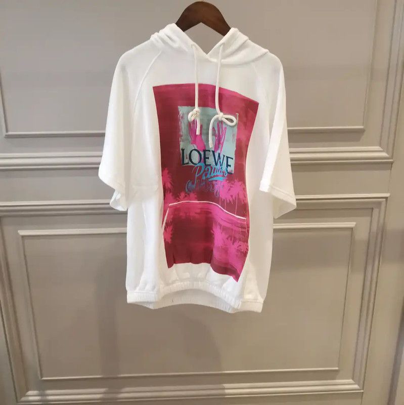 Loewe Loewe Summer Short Sleeve Graphic Hoodie 0089 Size S / US 4 / IT 40 - 1 Thumbnail