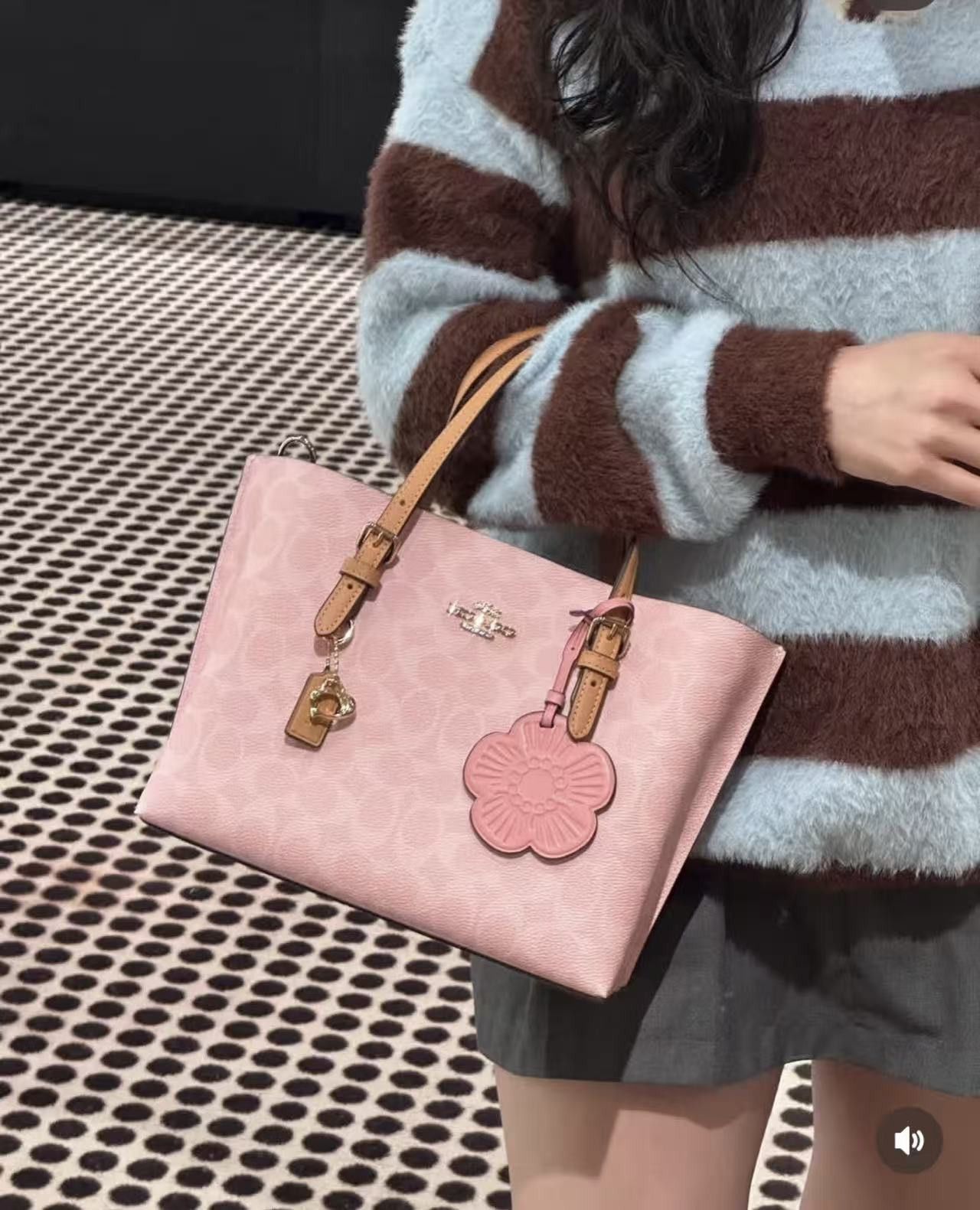 Coach Mollie Tote Bag 25 In Signature Canvas With Charms CER24 Size ONE SIZE - 10 Thumbnail