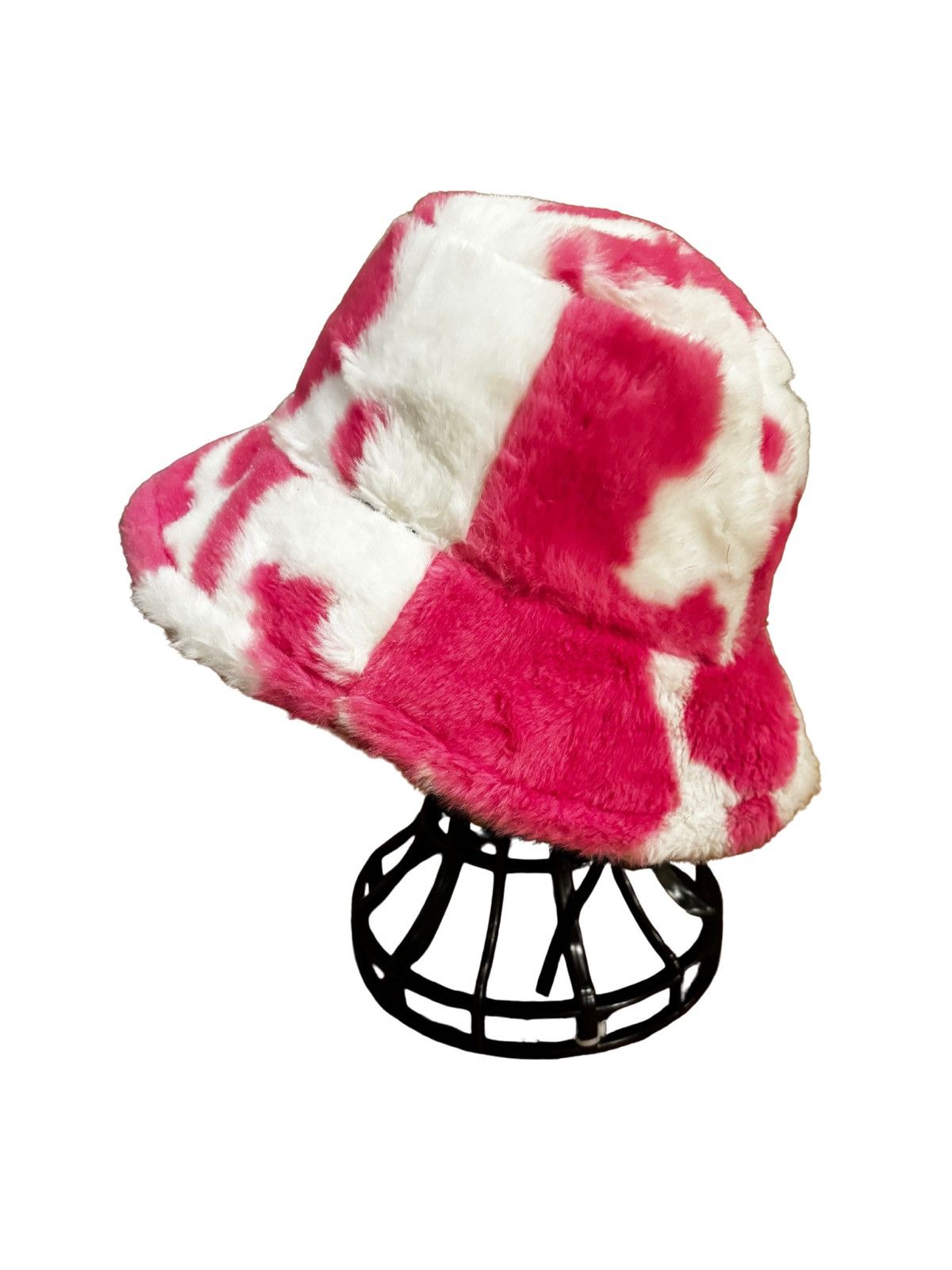 Other Pink & white faux fur bucket hat.wh0324 Size ONE SIZE - 2 Thumbnail