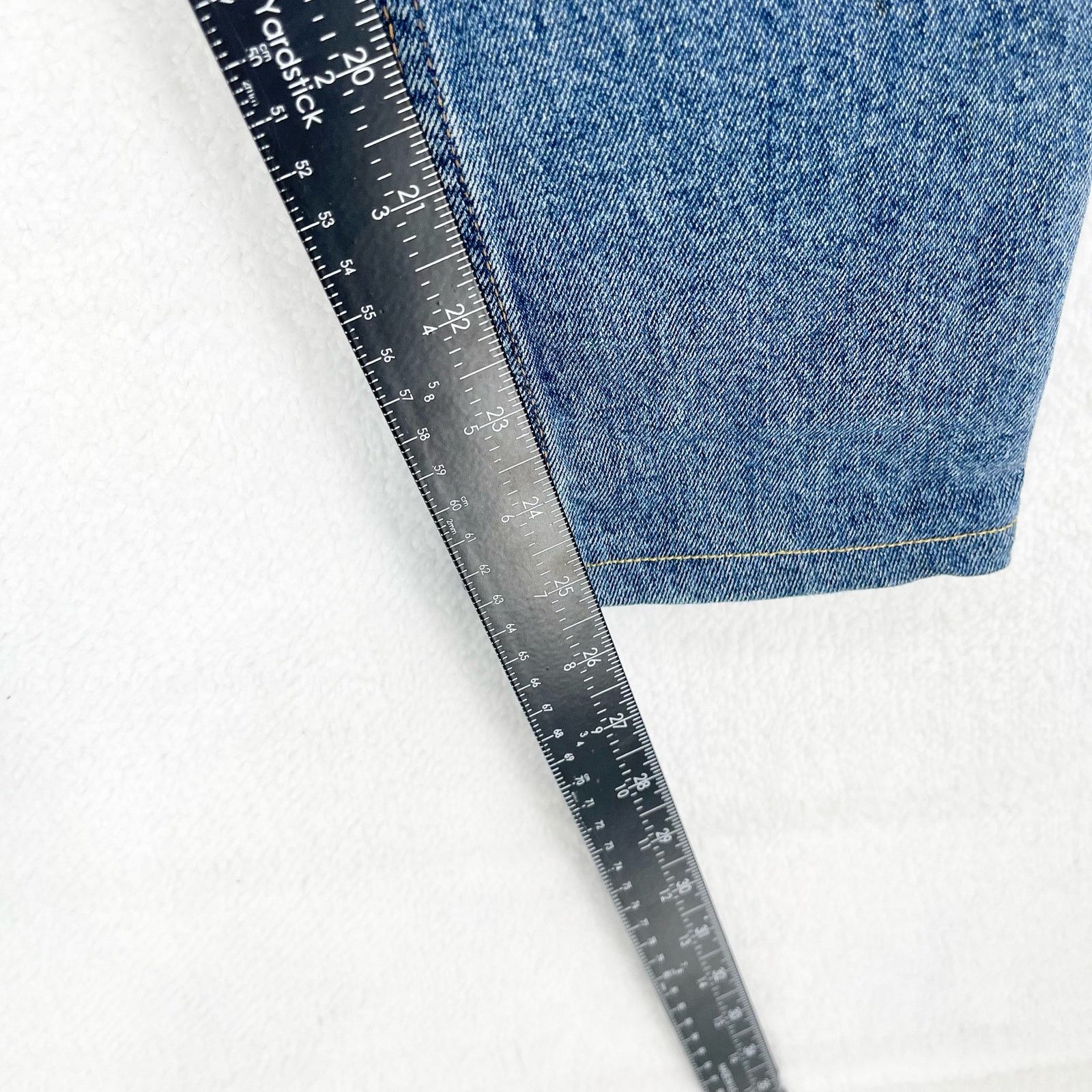 GRLFRND Grlfrnd Karolina Mid Rise Straight Leg Slashed Jeans Size 26 Size 26" / US 2 / IT 38 - 3 Thumbnail