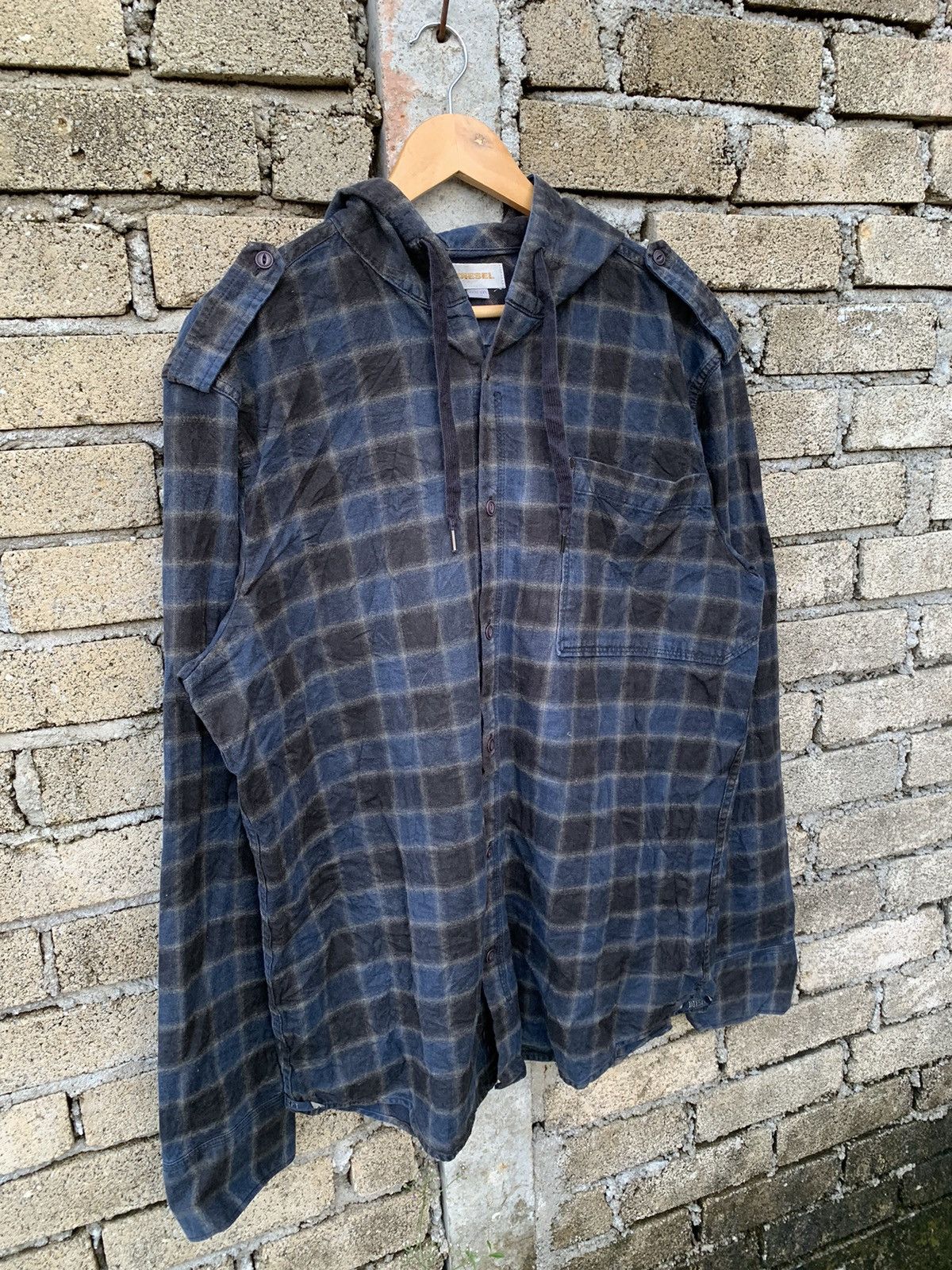 Diesel 🔥Steals🔥 Diesel Plaid Button Up With Hoodie Size US XL / EU 56 / 4 - 4 Thumbnail