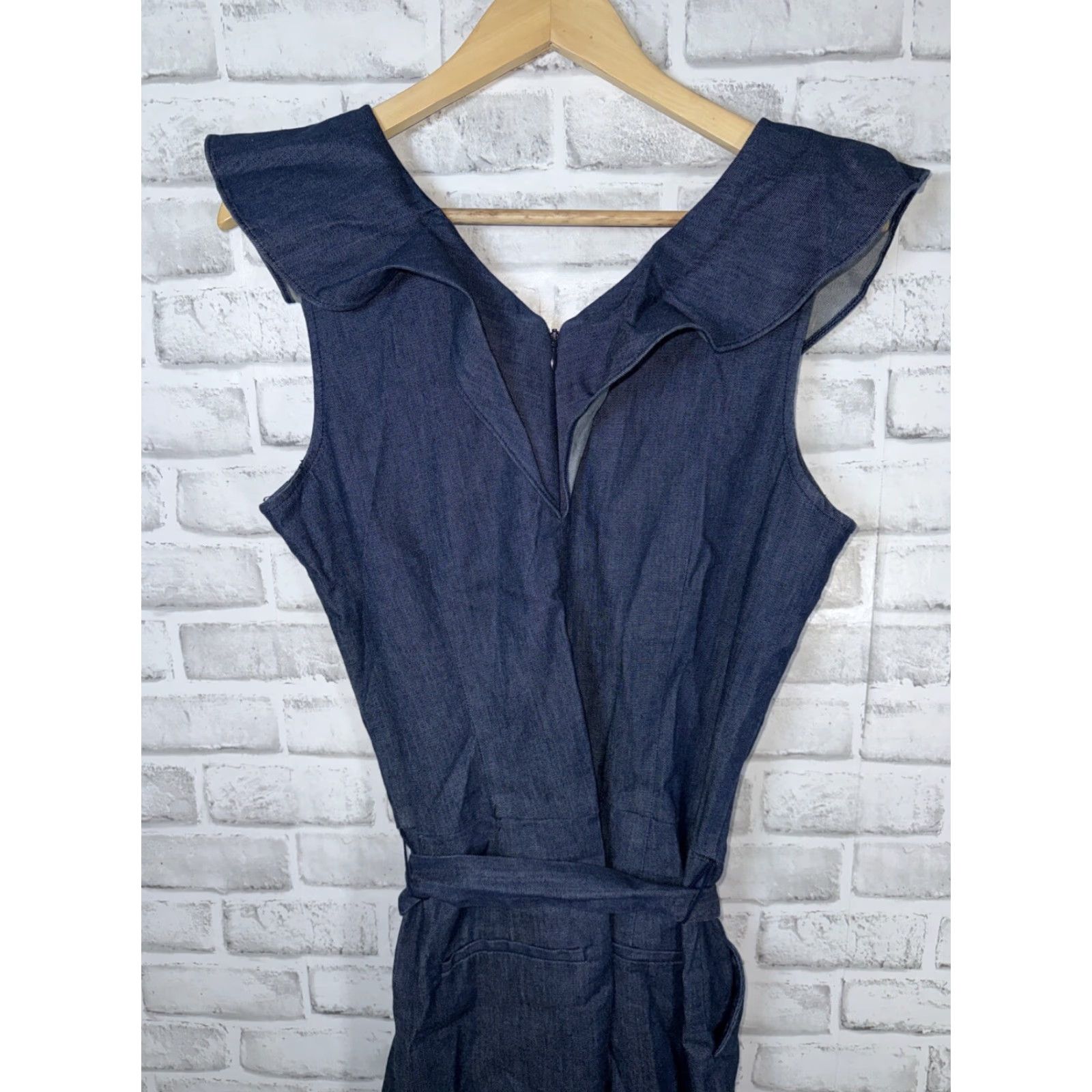 Banana Republic VINTAGE Banana Republic Women's Denim Jumper Size 6 Tall Blue Casual Dress Size M / US 6-8 / IT 42-44 - 6 Thumbnail