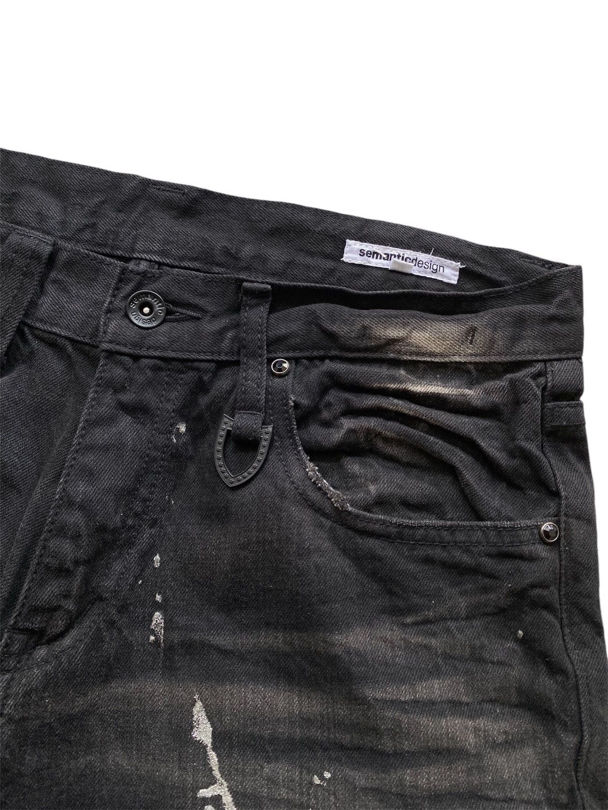 If Six Was Nine × Japanese Brand × Le Grande Bleu (L.G.B.) Semantic design splatter flare jeans Size US 31 - 12 Thumbnail