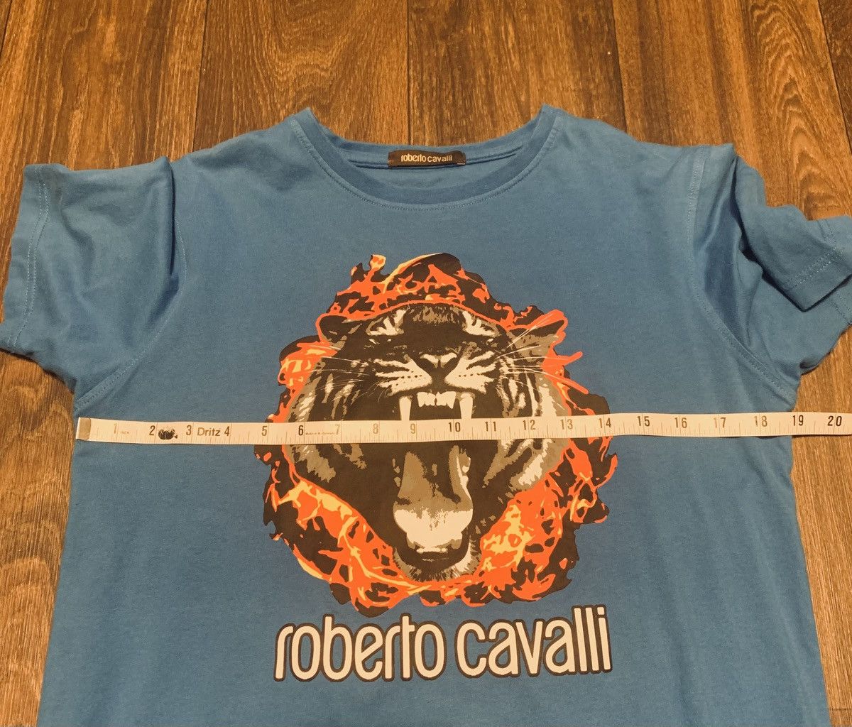 Roberto Cavalli Roberto Cavalli T Shirt Mens Blue Tiger TShirt Size US M / EU 48-50 / 2 - 9 Thumbnail
