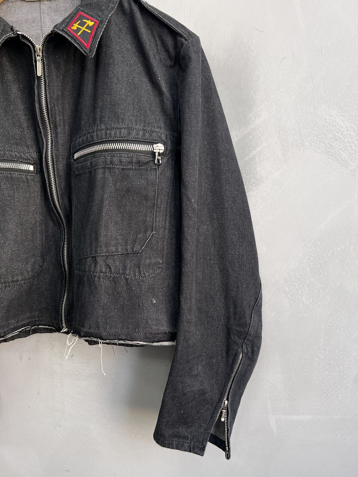 Le Laboureur Rare japanese cropped military army le leboureur riri zip Size US M / EU 48-50 / 2 - 4 Thumbnail