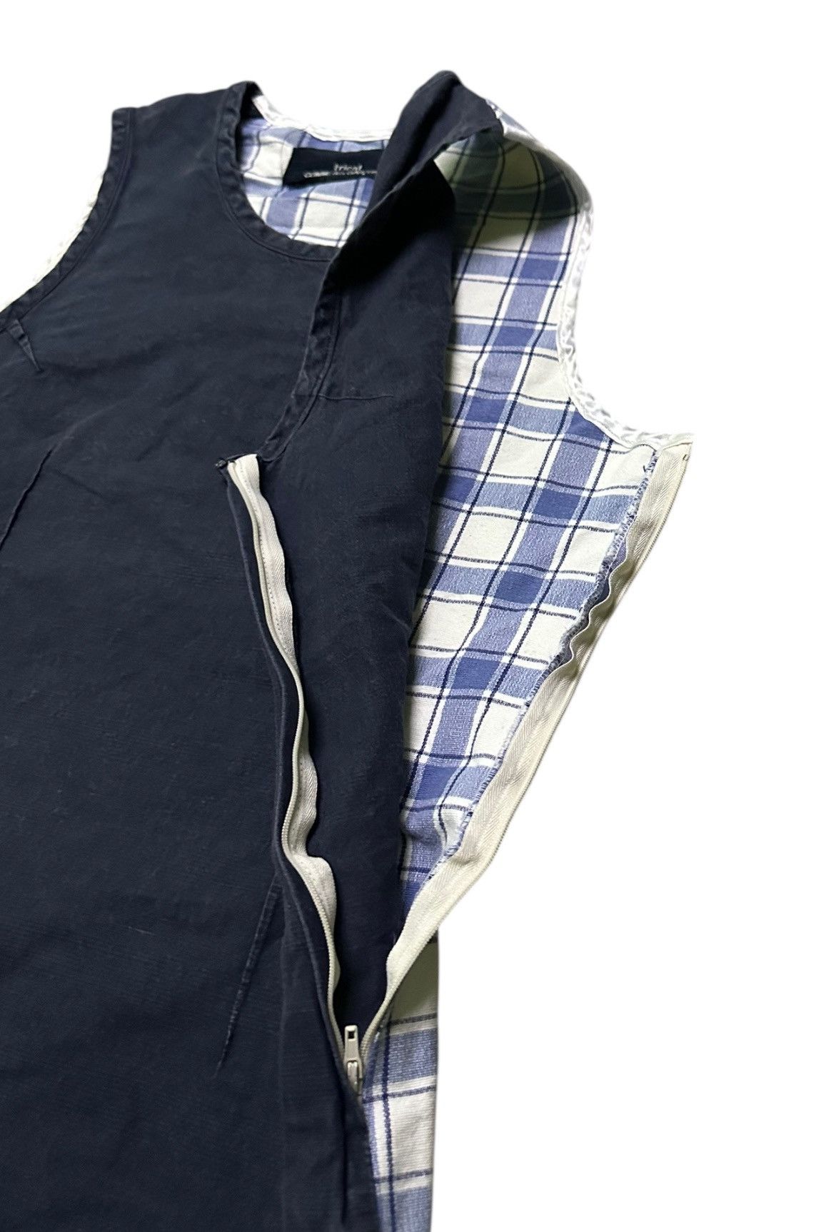 Tricot Comme des Garcons Vintage Comme des Garçons Tricot sleeveless navy blue dress Size M / US 6-8 / IT 42-44 - 5 Thumbnail