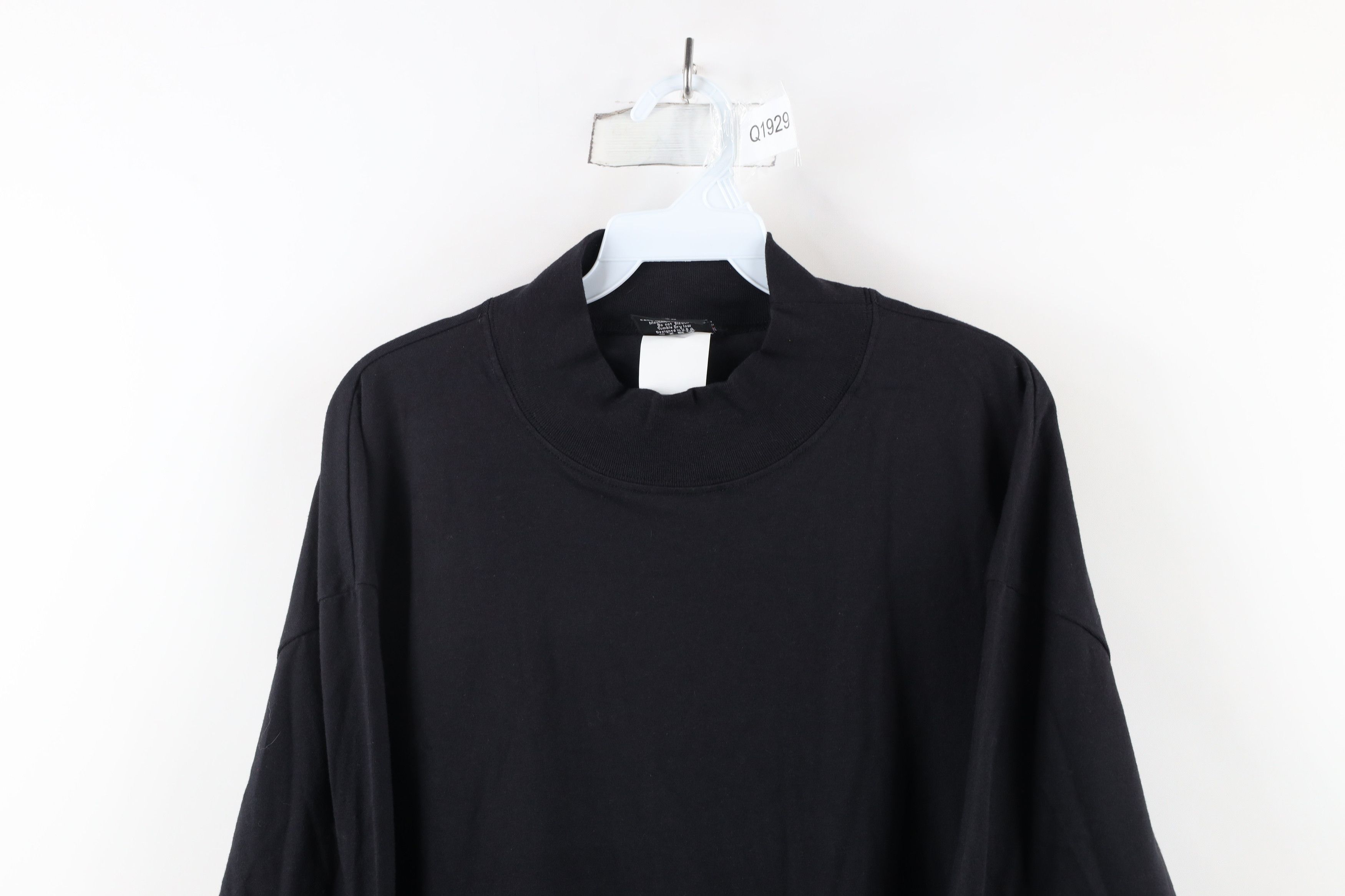Vintage Vintage 90s Streetwear Long Sleeve T-Shirt Black Cotton Size US XL / EU 56 / 4 - 2 Thumbnail