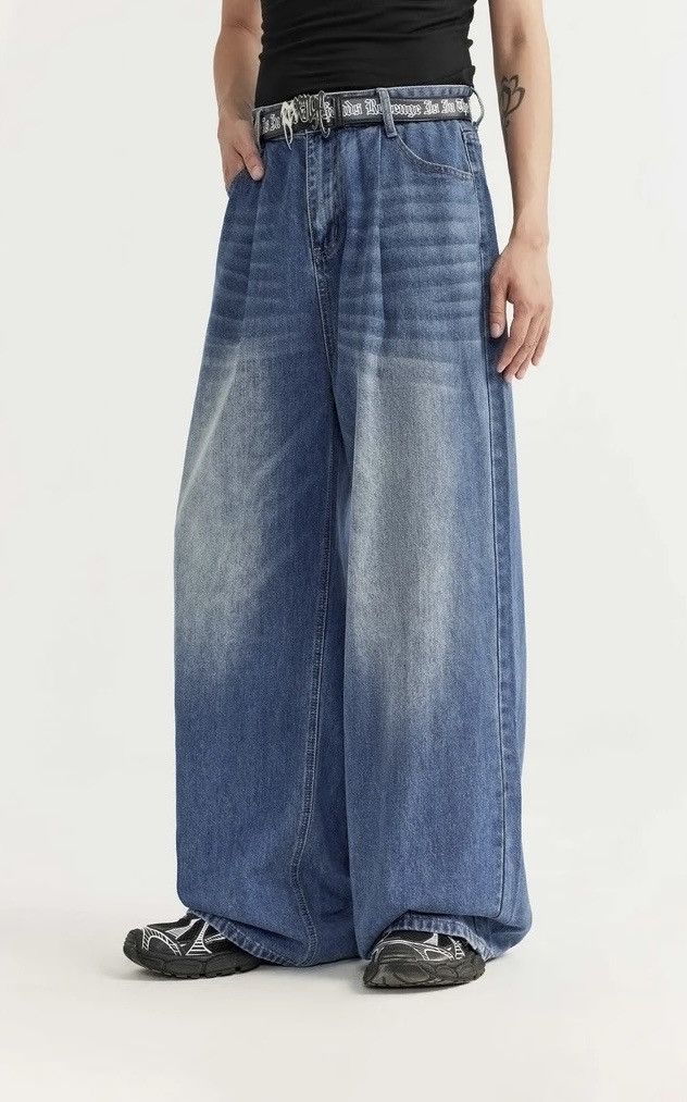 Men Washed Baggy Denim